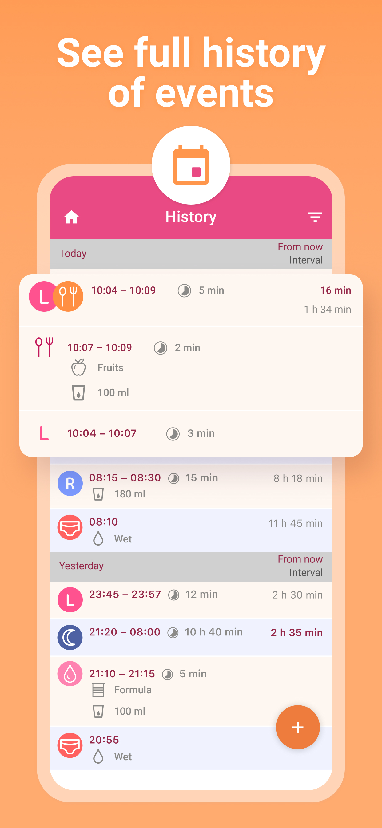 اسکرین شات 5 برنامه Breastfeeding Baby tracker