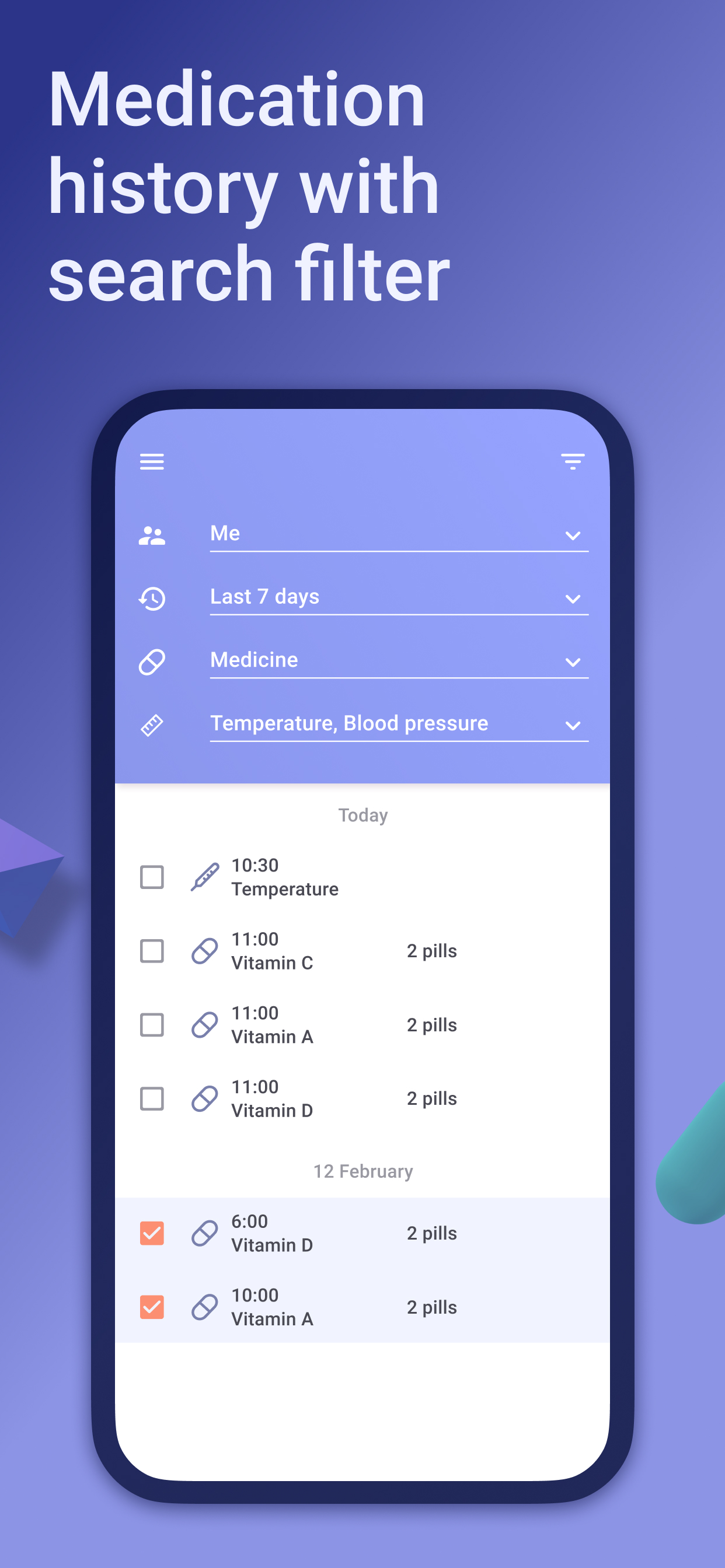 اسکرین شات 7 برنامه Pill & medication reminder