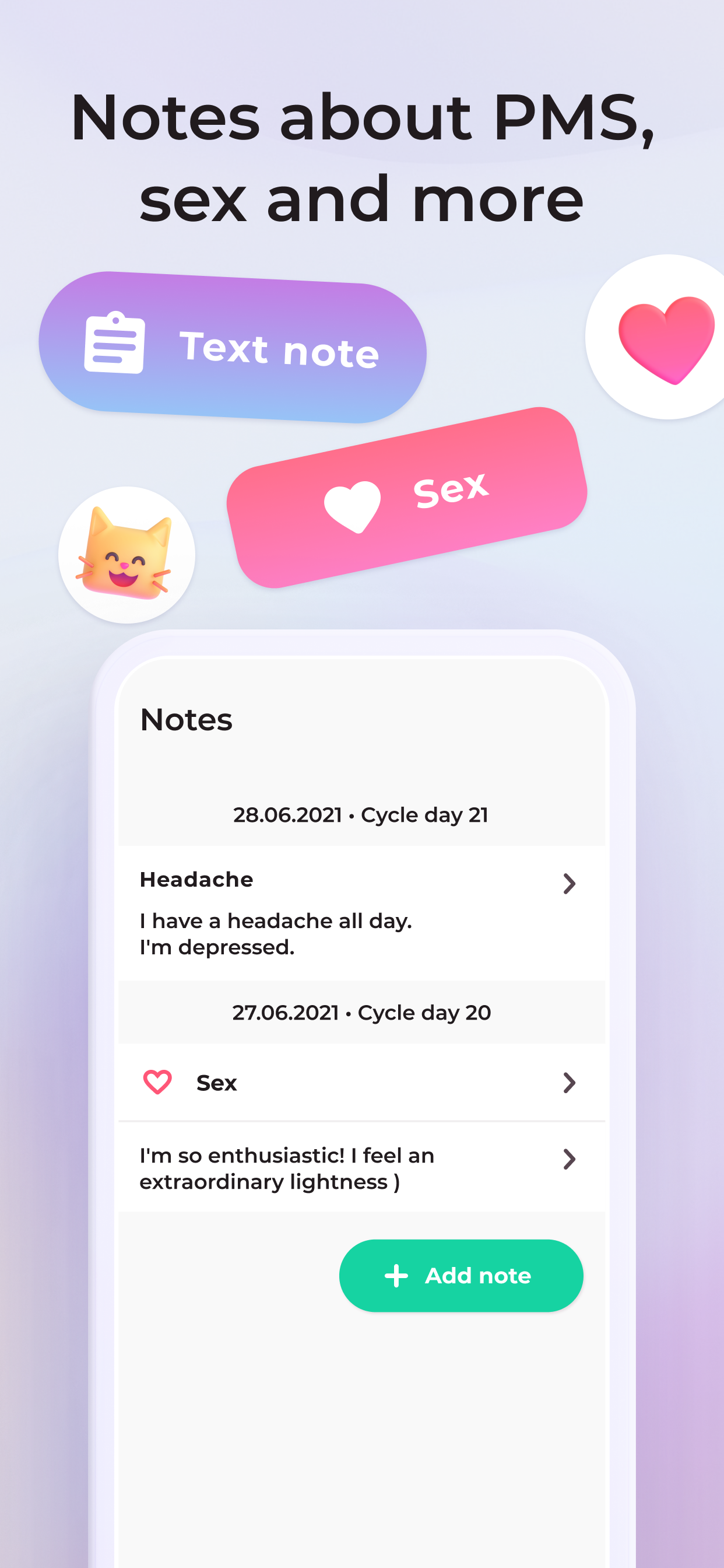 اسکرین شات 7 برنامه Menstrual cycle tracker - Days