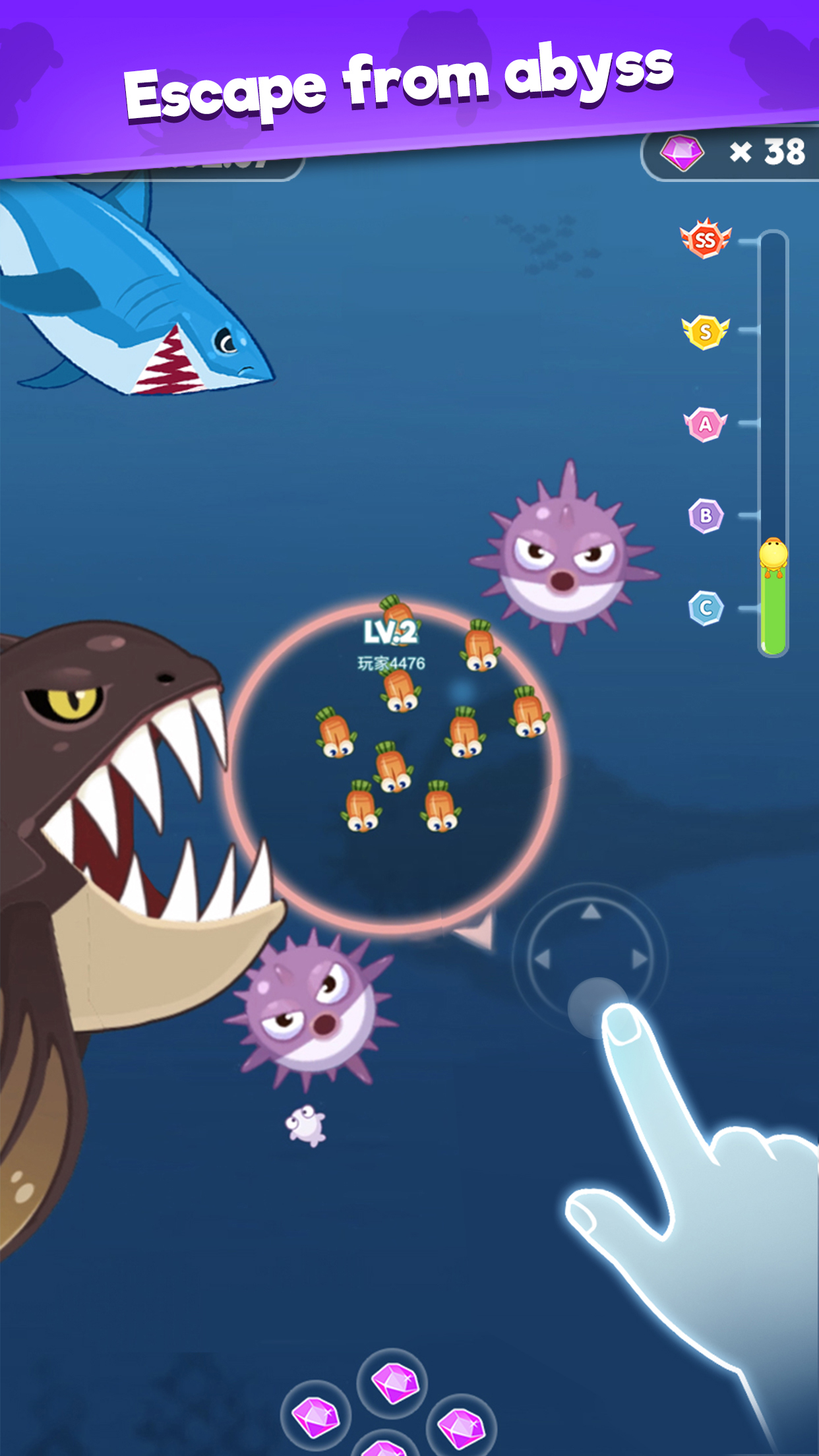 اسکرین شات 6 بازی Fish Go.io - Be the fish king