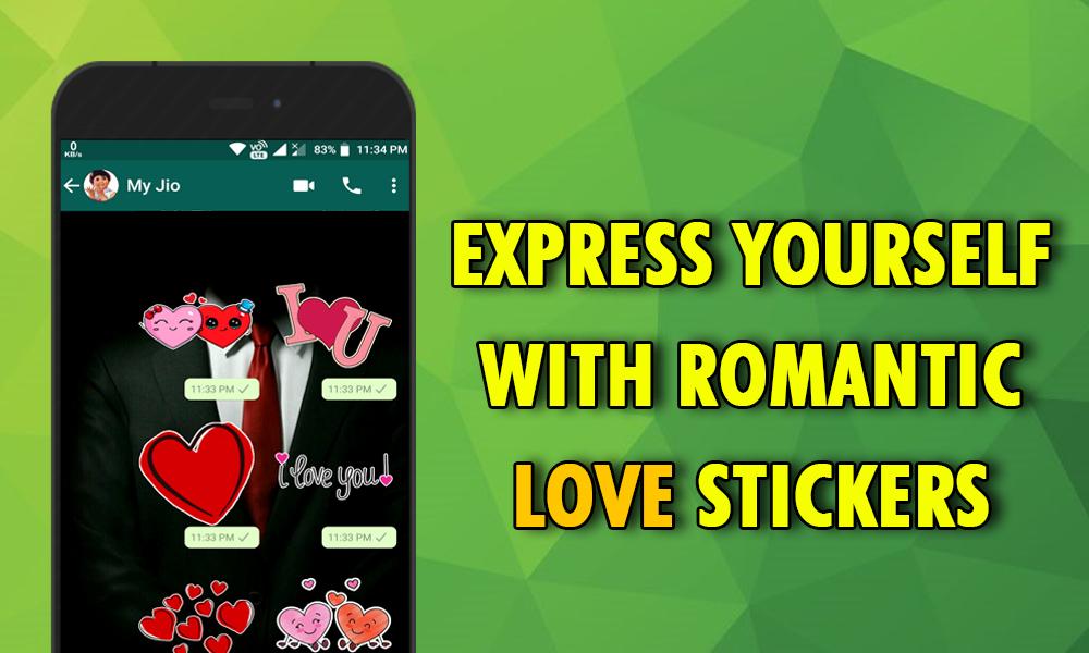 اسکرین شات 4 برنامه Romantic Love Stickers 2022