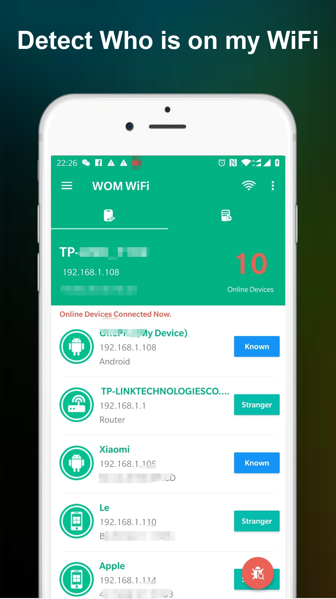 اسکرین شات 1 برنامه Who is on my WiFi - WiFi Scan