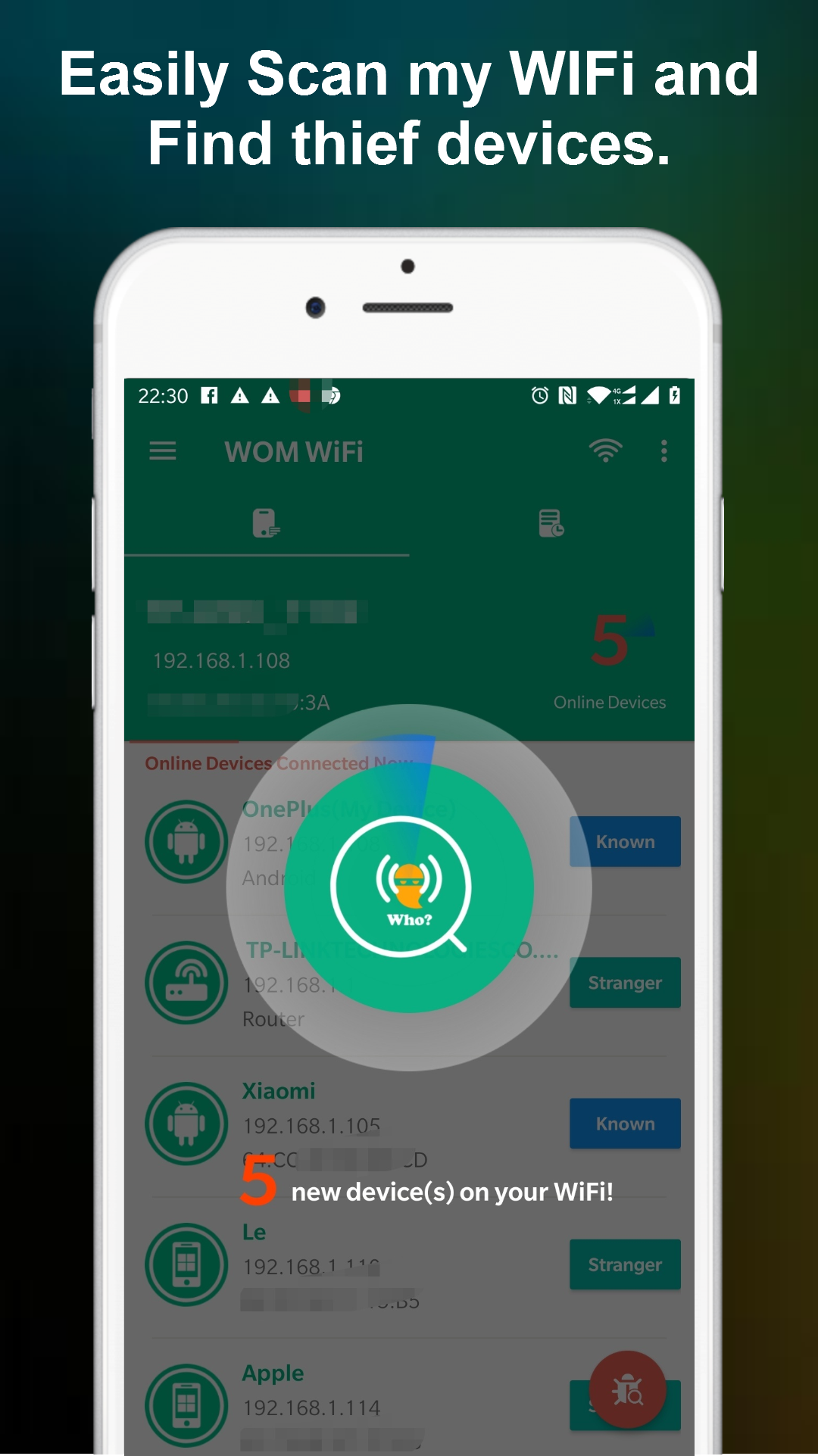 اسکرین شات 2 برنامه Who is on my WiFi - WiFi Scan