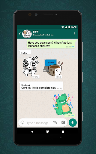 اسکرین شات 4 برنامه Free Messenger Whats Stickers New