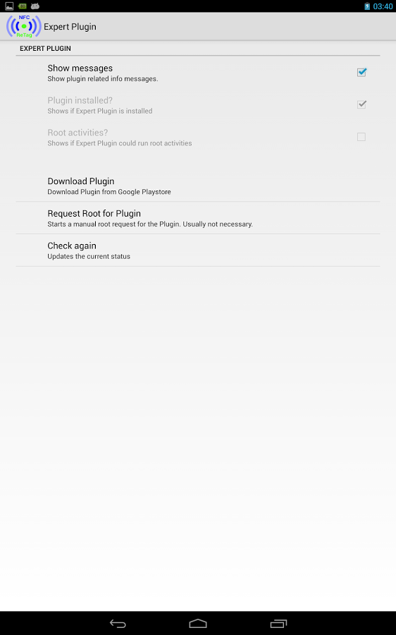 اسکرین شات 3 برنامه NFC ReTag Expert Plugin