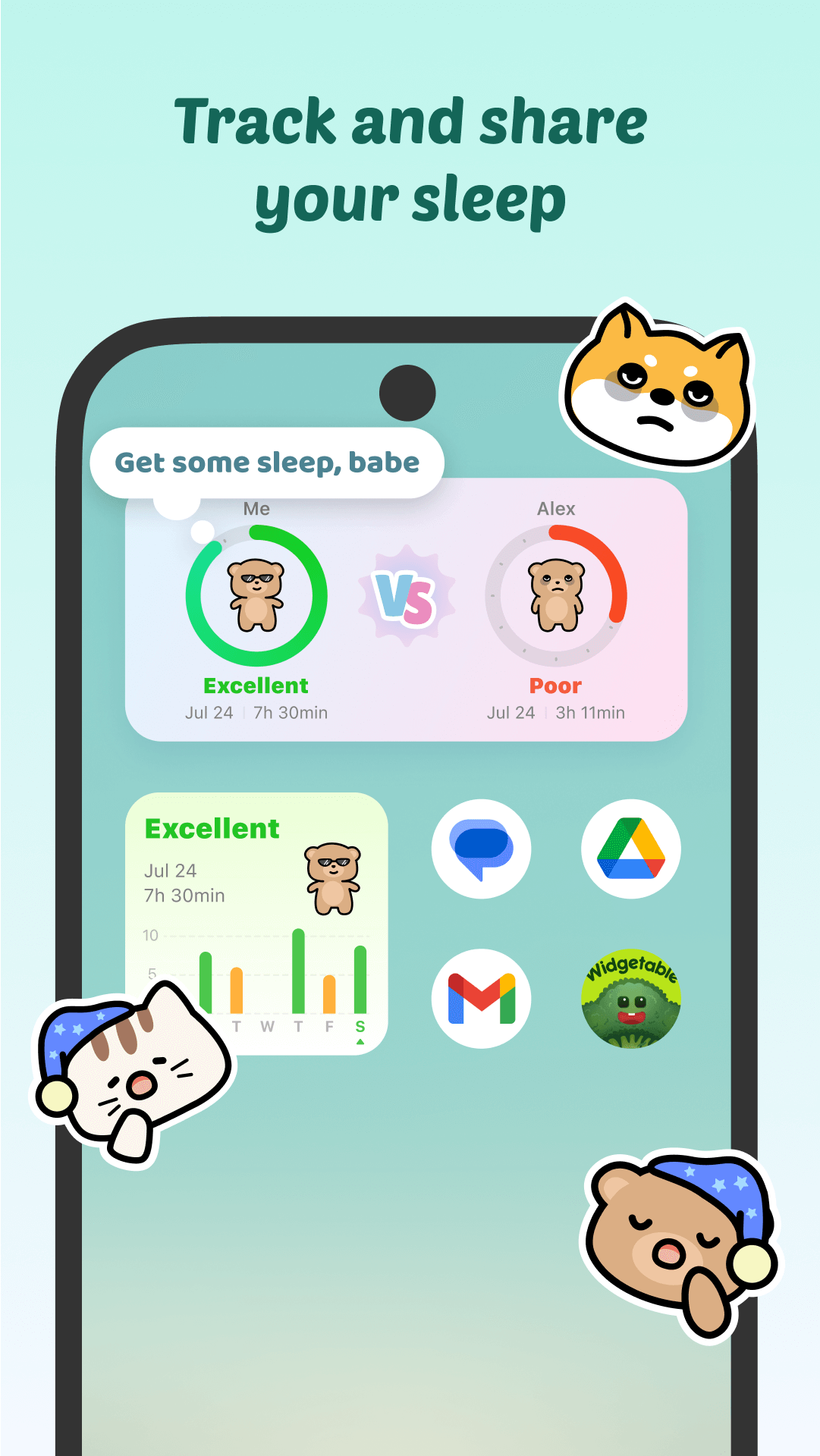 اسکرین شات 4 برنامه Widgetable: Besties & Couples