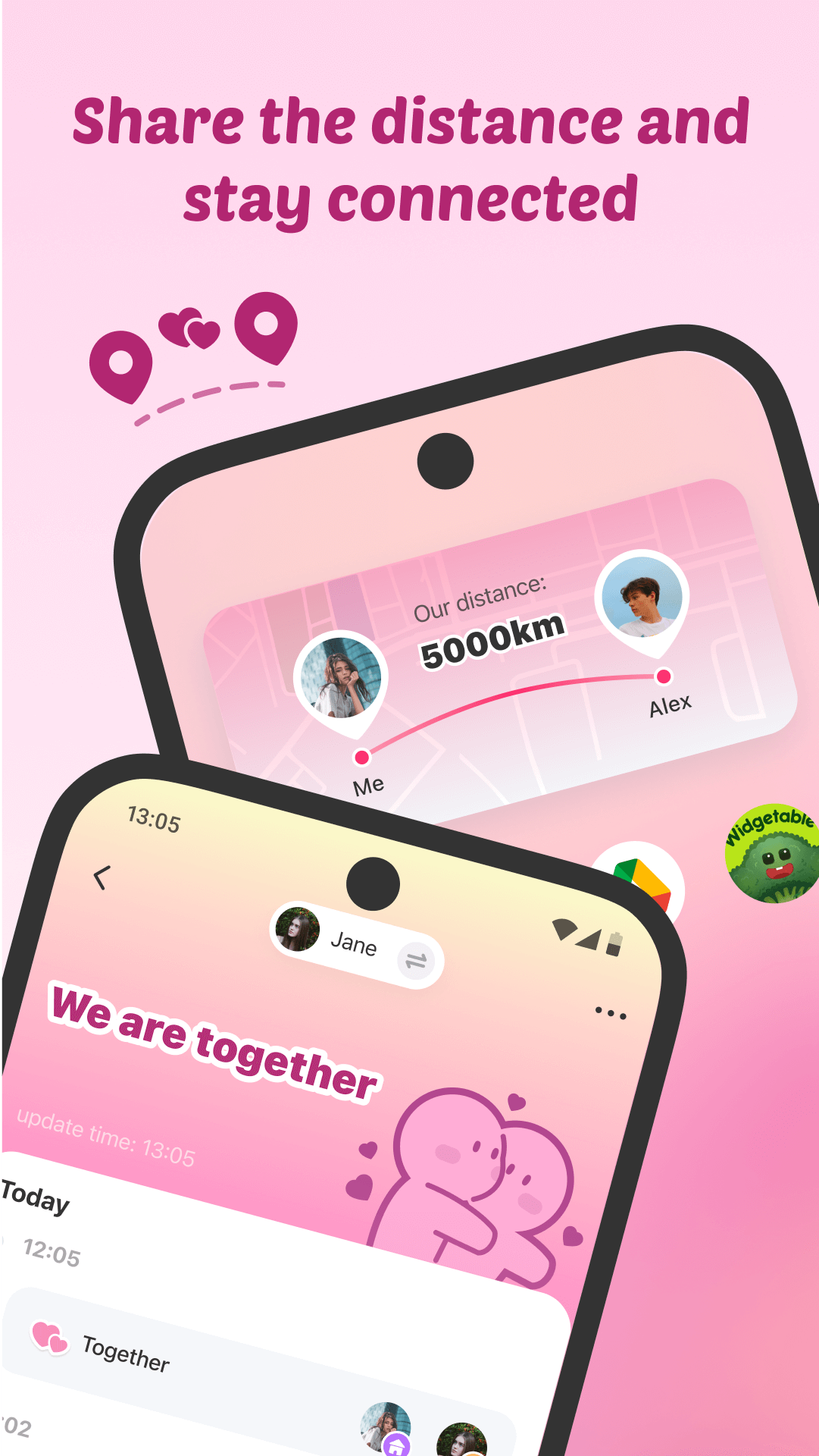 اسکرین شات 7 برنامه Widgetable: Besties & Couples