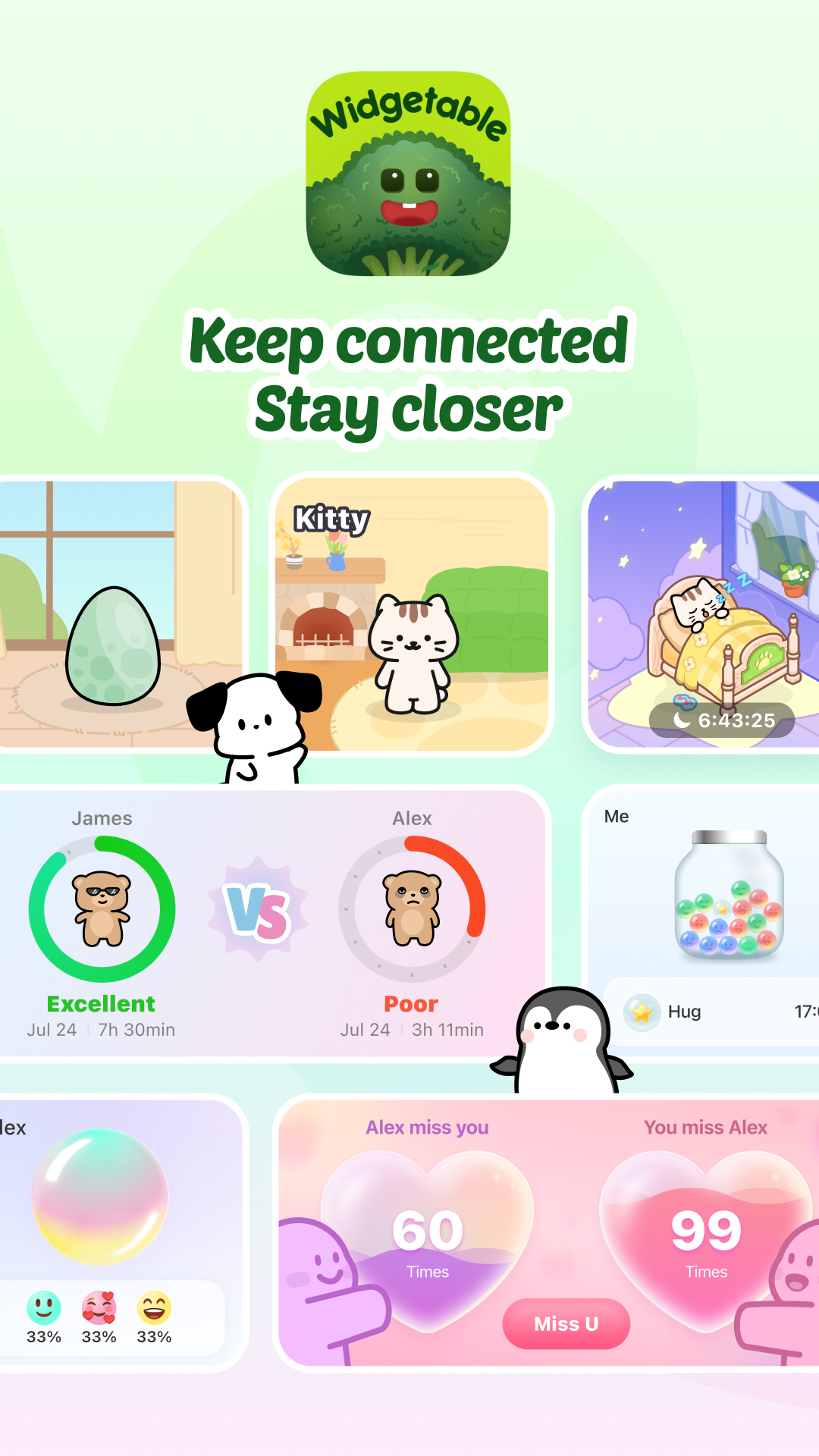 اسکرین شات 1 برنامه Widgetable: Besties & Couples