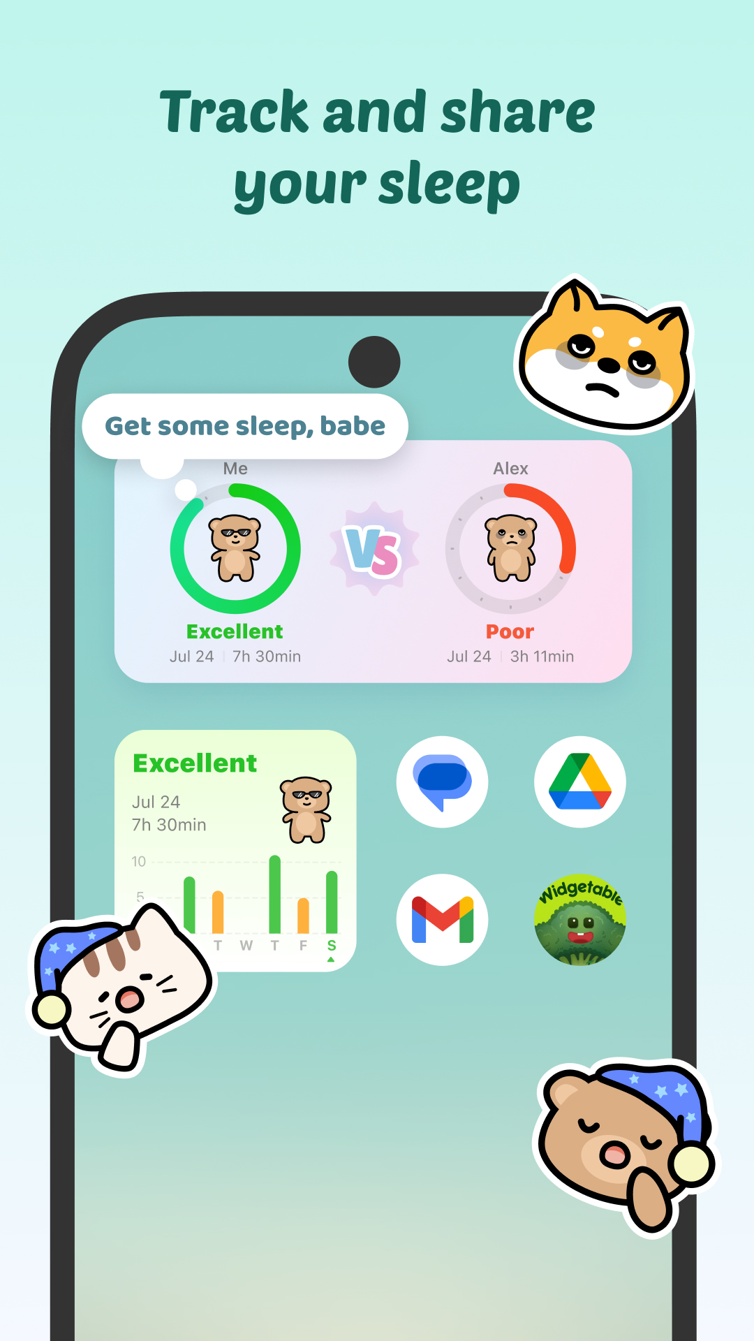 اسکرین شات 5 برنامه Widgetable: Besties & Couples