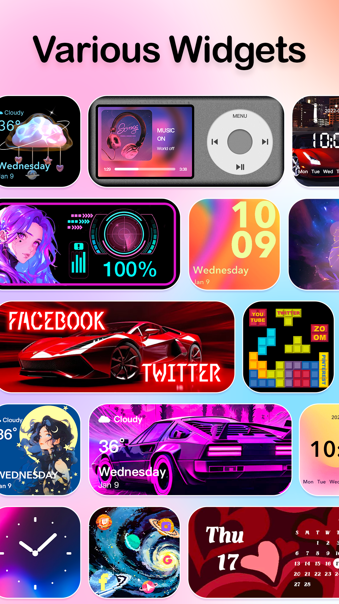 اسکرین شات 1 برنامه WidgetKit-OS18 Themes & Icons