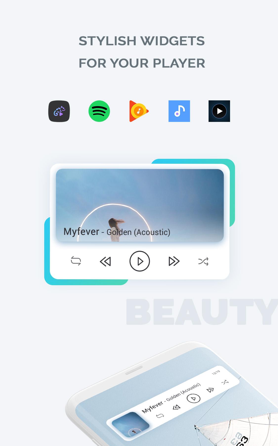 اسکرین شات 1 برنامه Audio Widget pack