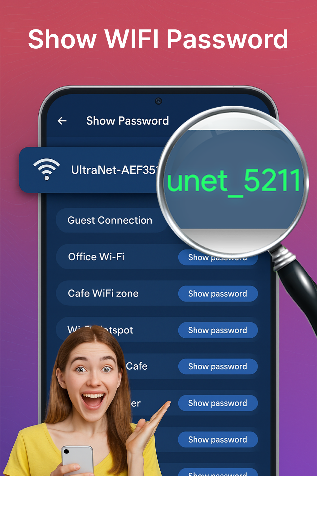اسکرین شات 2 برنامه WiFi Analyzer: Wifi passwords