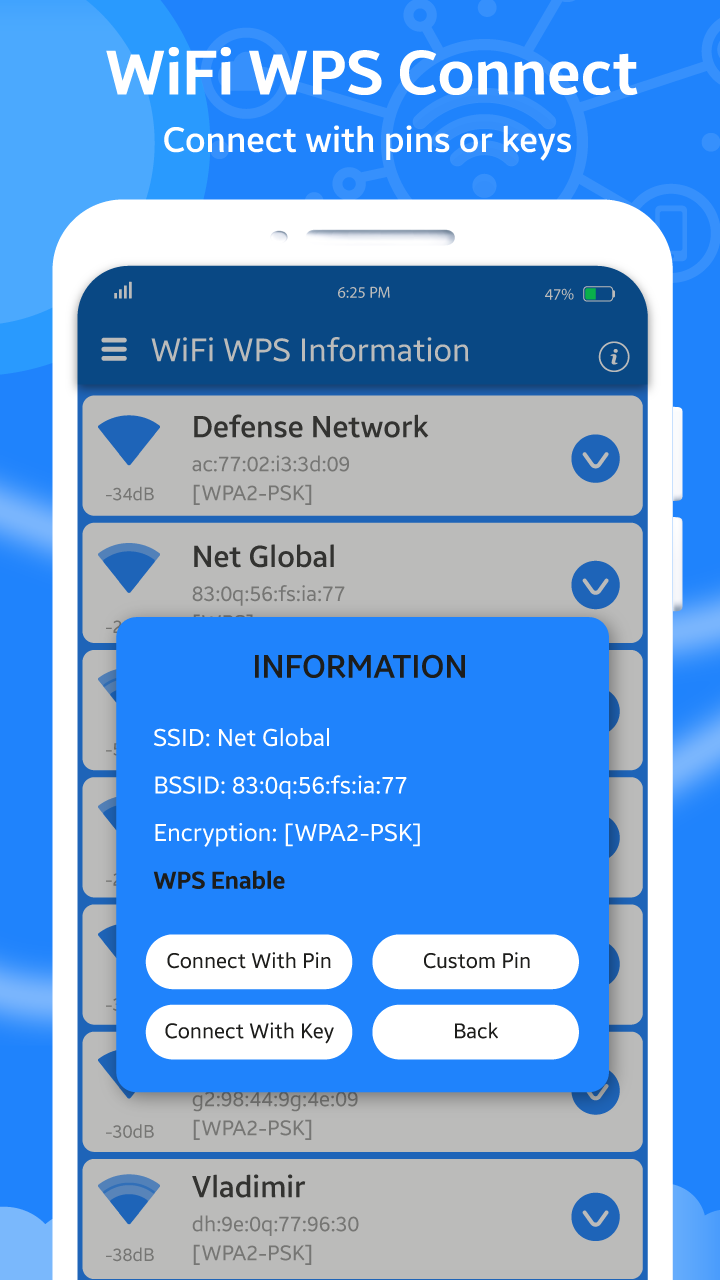 اسکرین شات 2 برنامه WpsApp wifi master key - WPS
