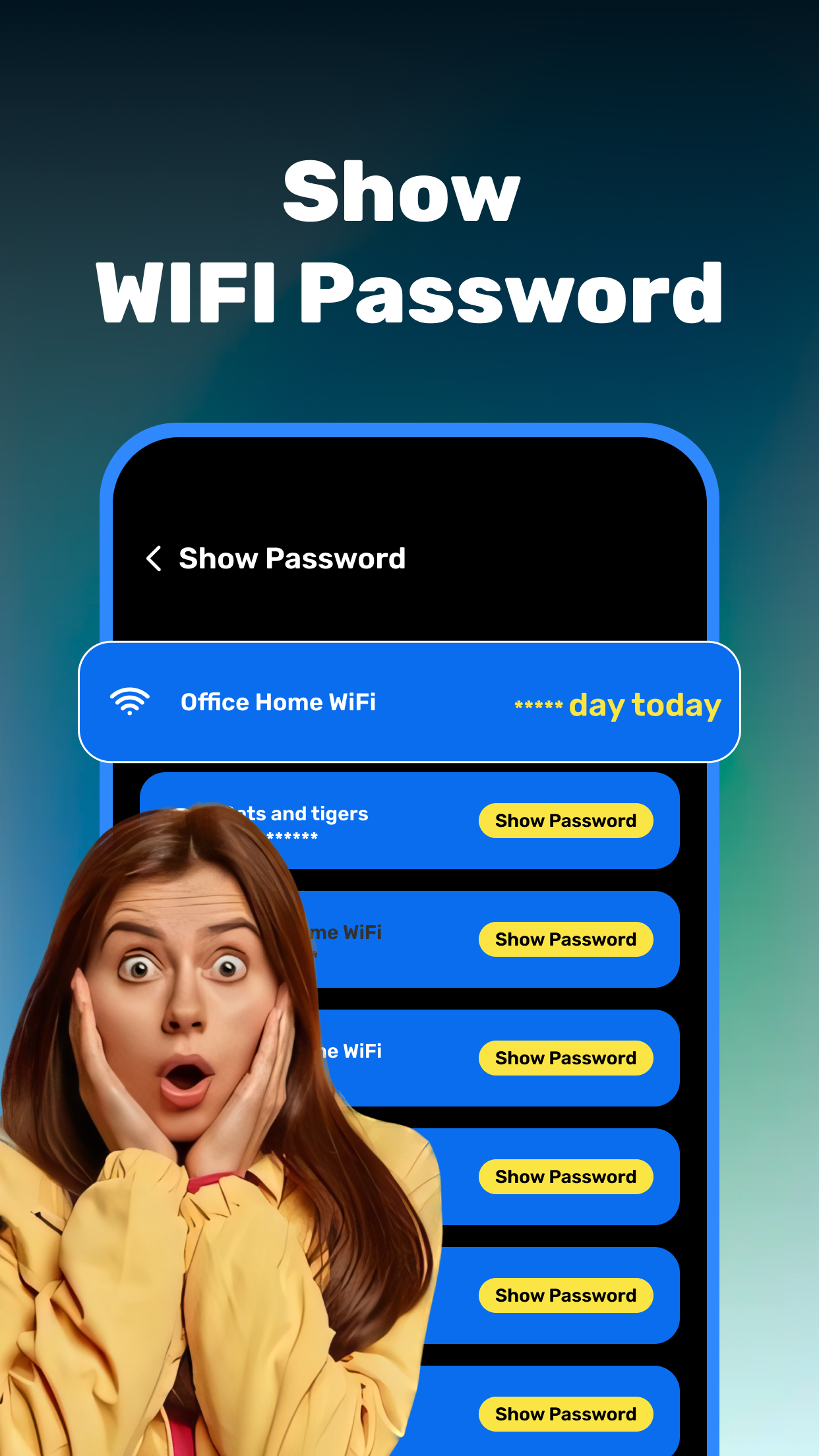 اسکرین شات 1 برنامه Wifi Password Show