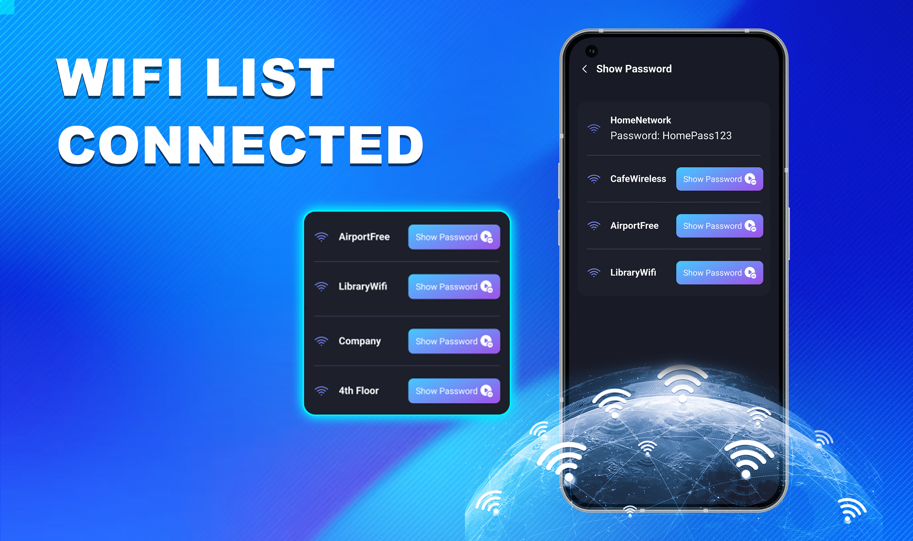 اسکرین شات 5 برنامه Show WiFi Password & WiFi List