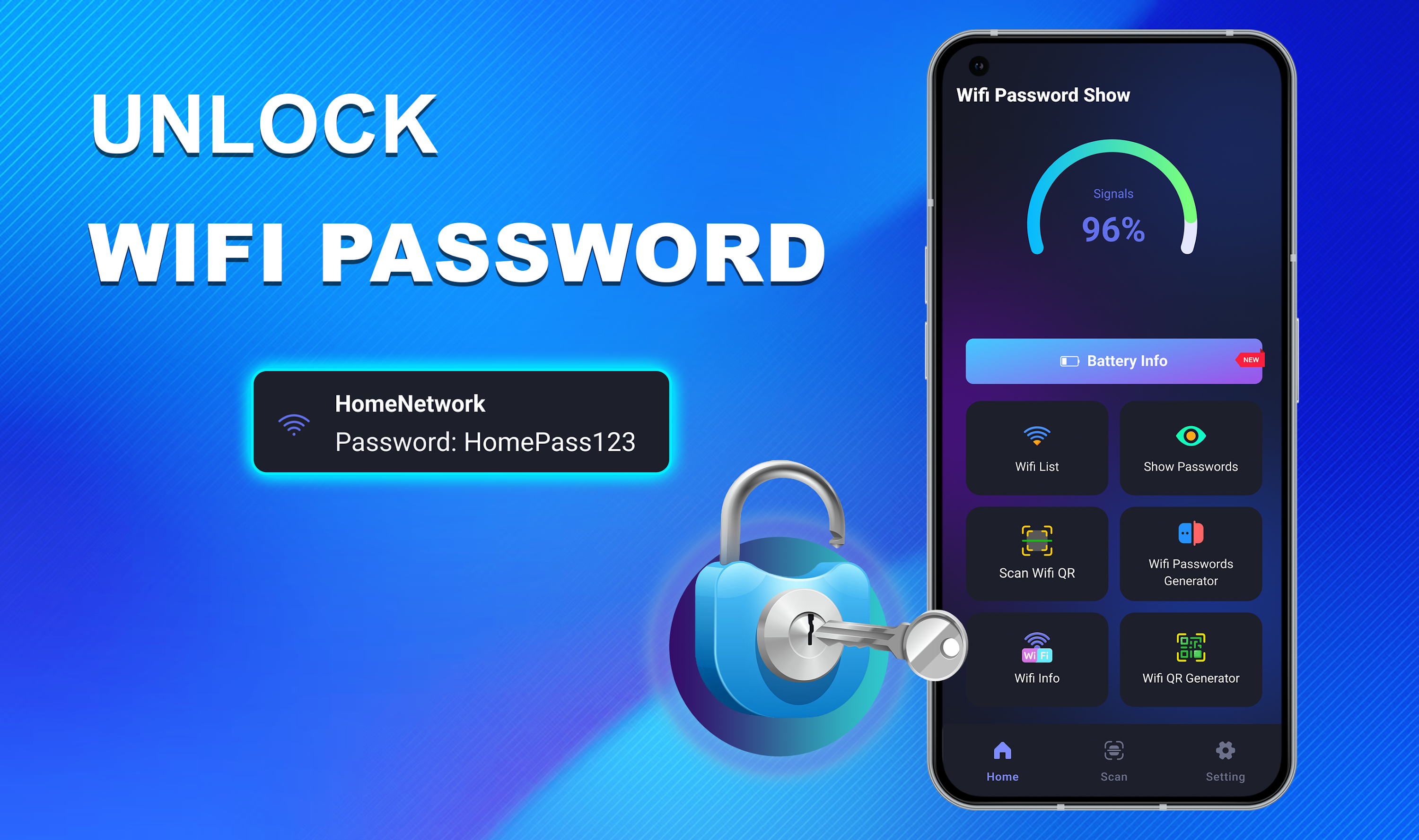 اسکرین شات 1 برنامه Show WiFi Password & WiFi List