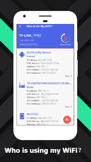 اسکرین شات 2 برنامه WiFi Scan - Who is on my WIFi?