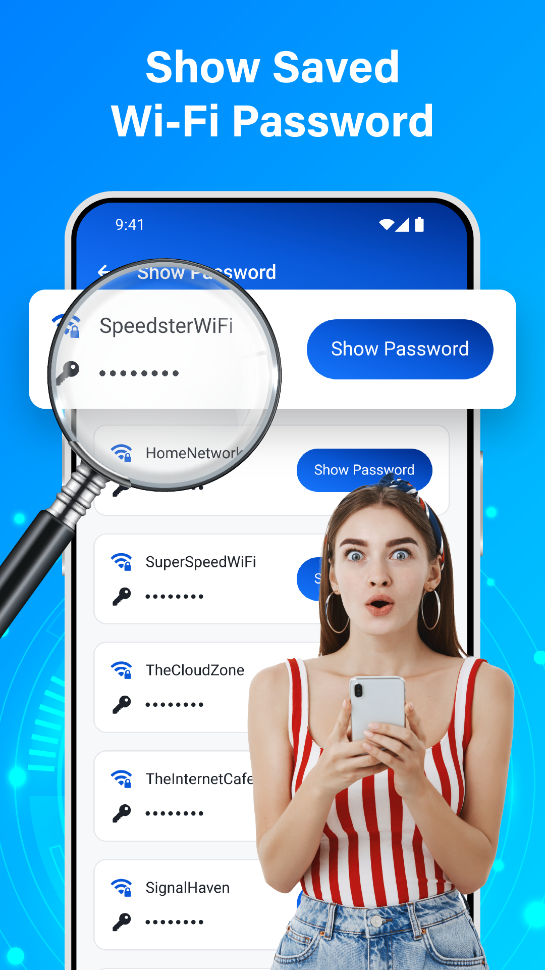 اسکرین شات 2 برنامه Show WiFi Password & WiFi Map