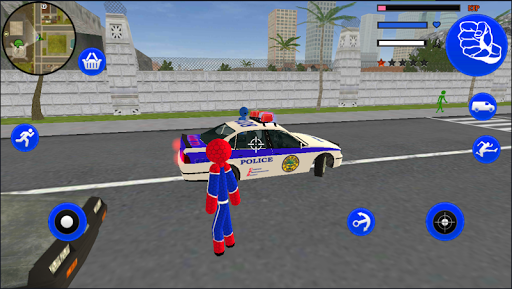 اسکرین شات 3 بازی Stickman Spider Rope Hero vegas Gangstar Crime