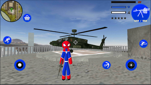 اسکرین شات 1 بازی Stickman Spider Rope Hero vegas Gangstar Crime