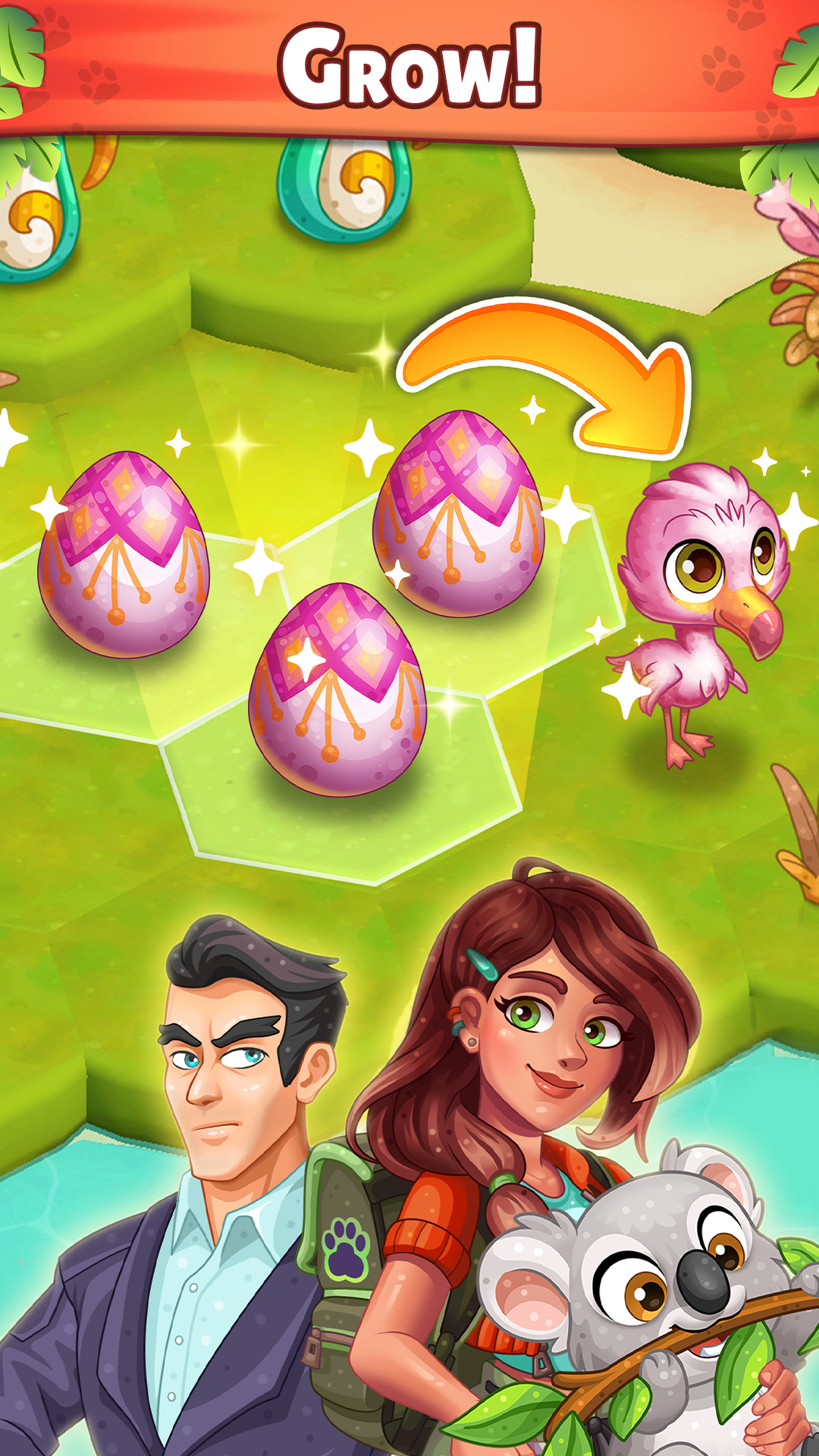 اسکرین شات 6 بازی Paradise Paws: Merge Animals