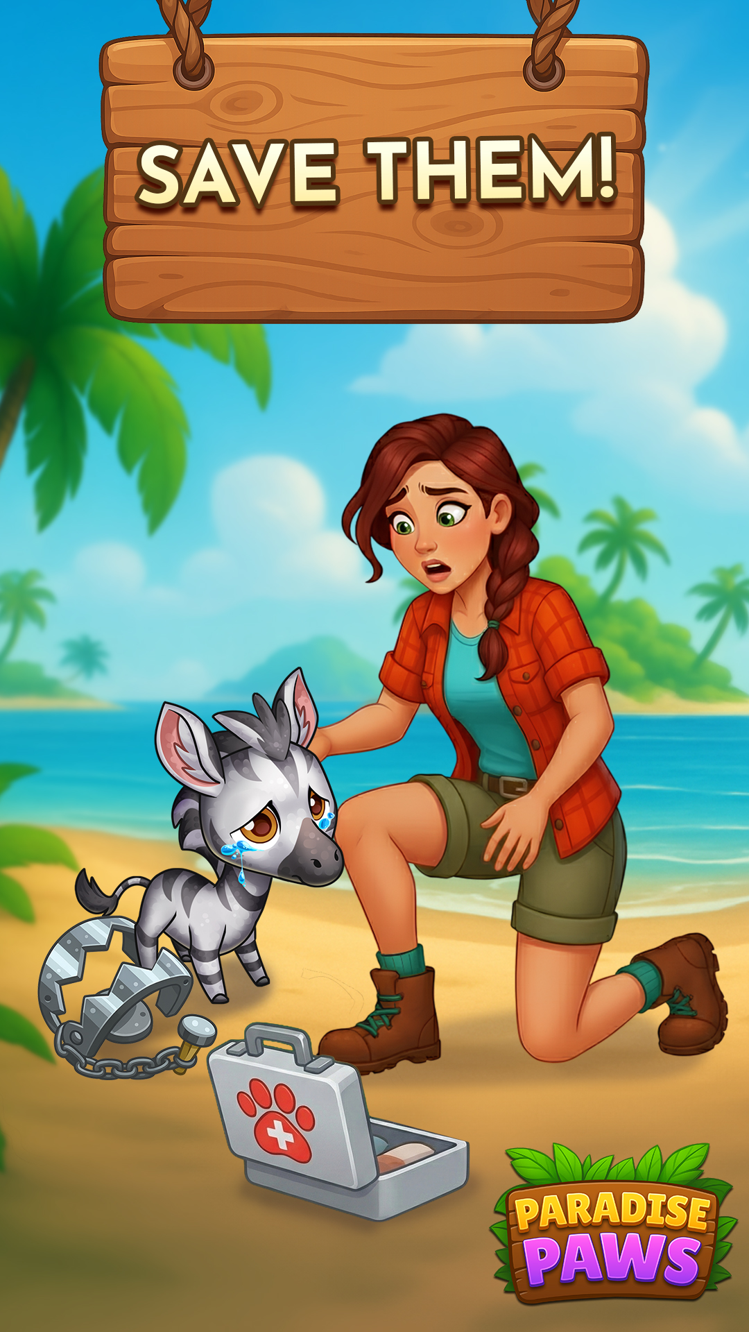 اسکرین شات 5 بازی Paradise Paws: Merge Animals