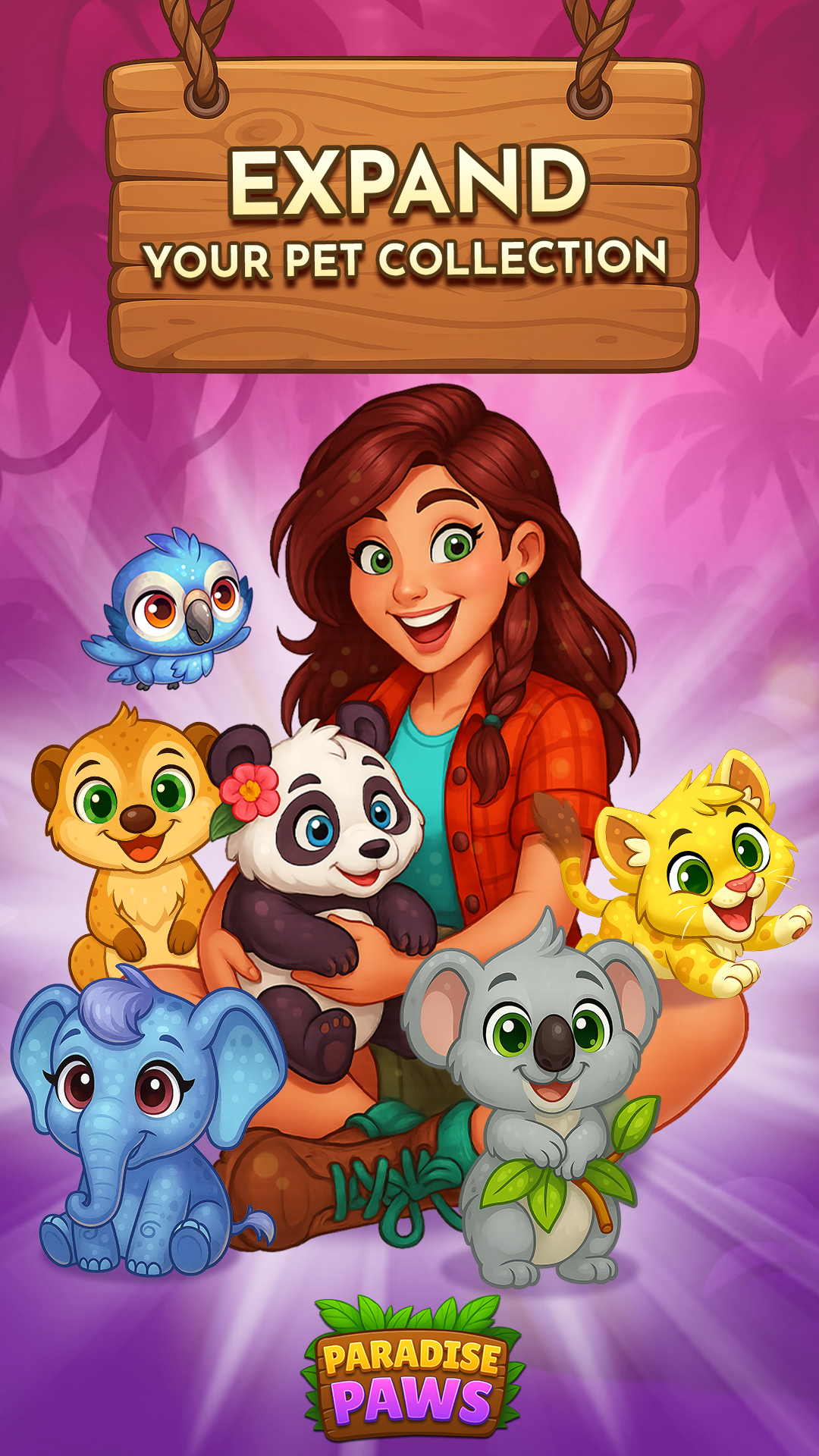 اسکرین شات 2 بازی Paradise Paws: Merge Animals