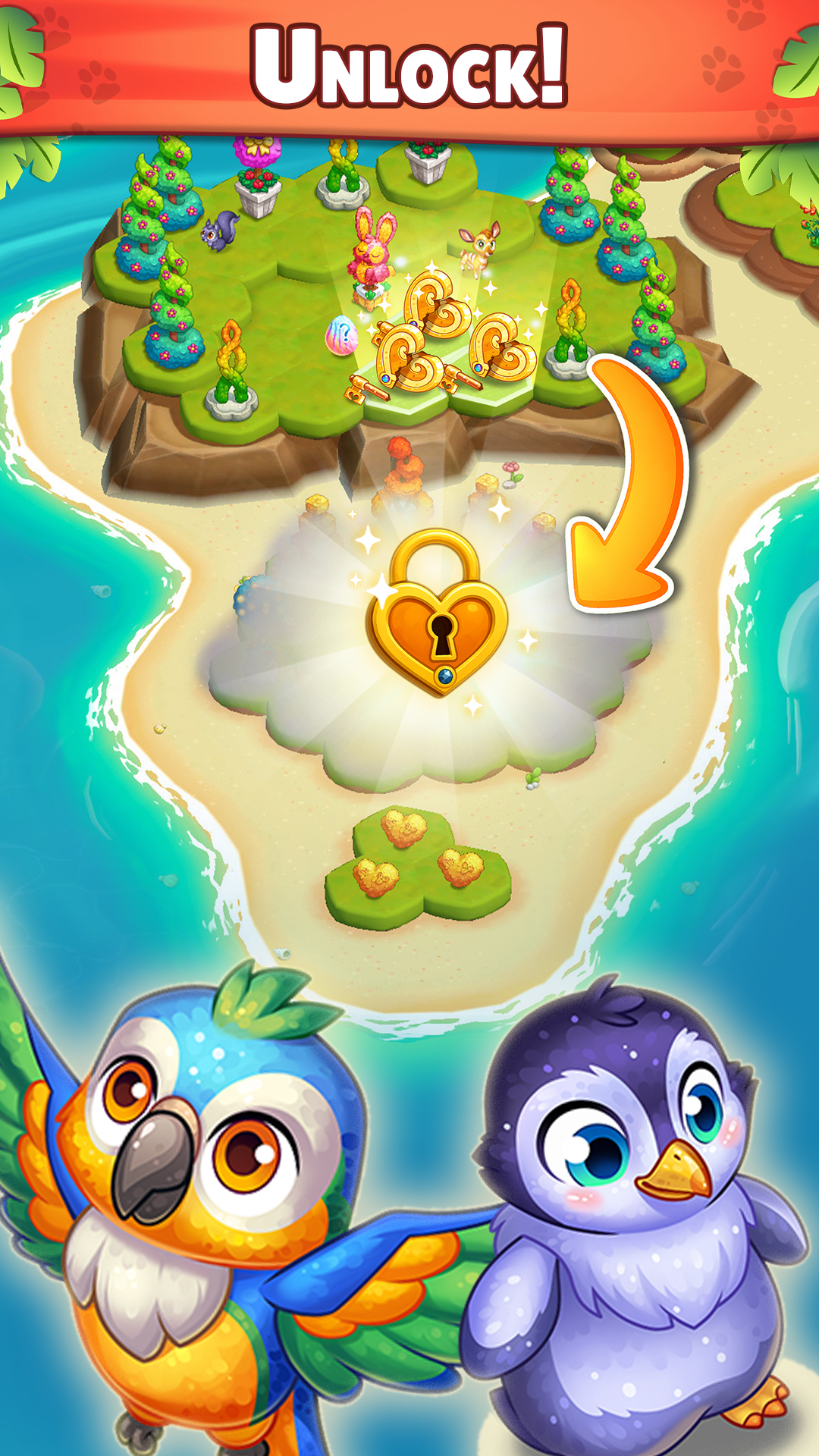اسکرین شات 5 بازی Paradise Paws: Merge Animals