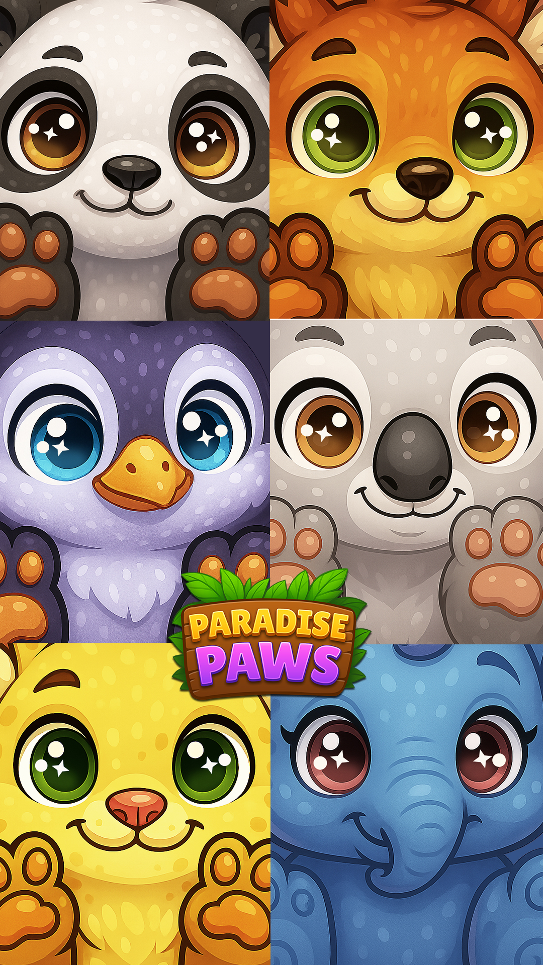 اسکرین شات 1 بازی Paradise Paws: Merge Animals