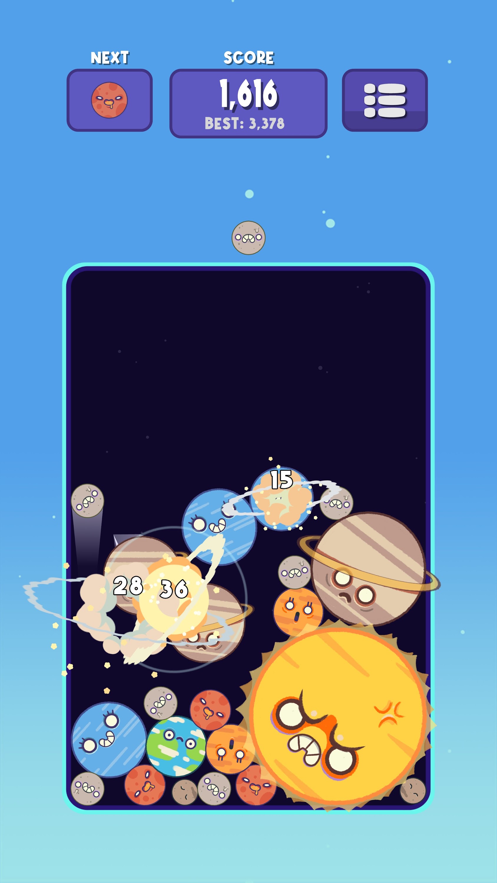 اسکرین شات 2 بازی Planets Merge: Puzzle Games