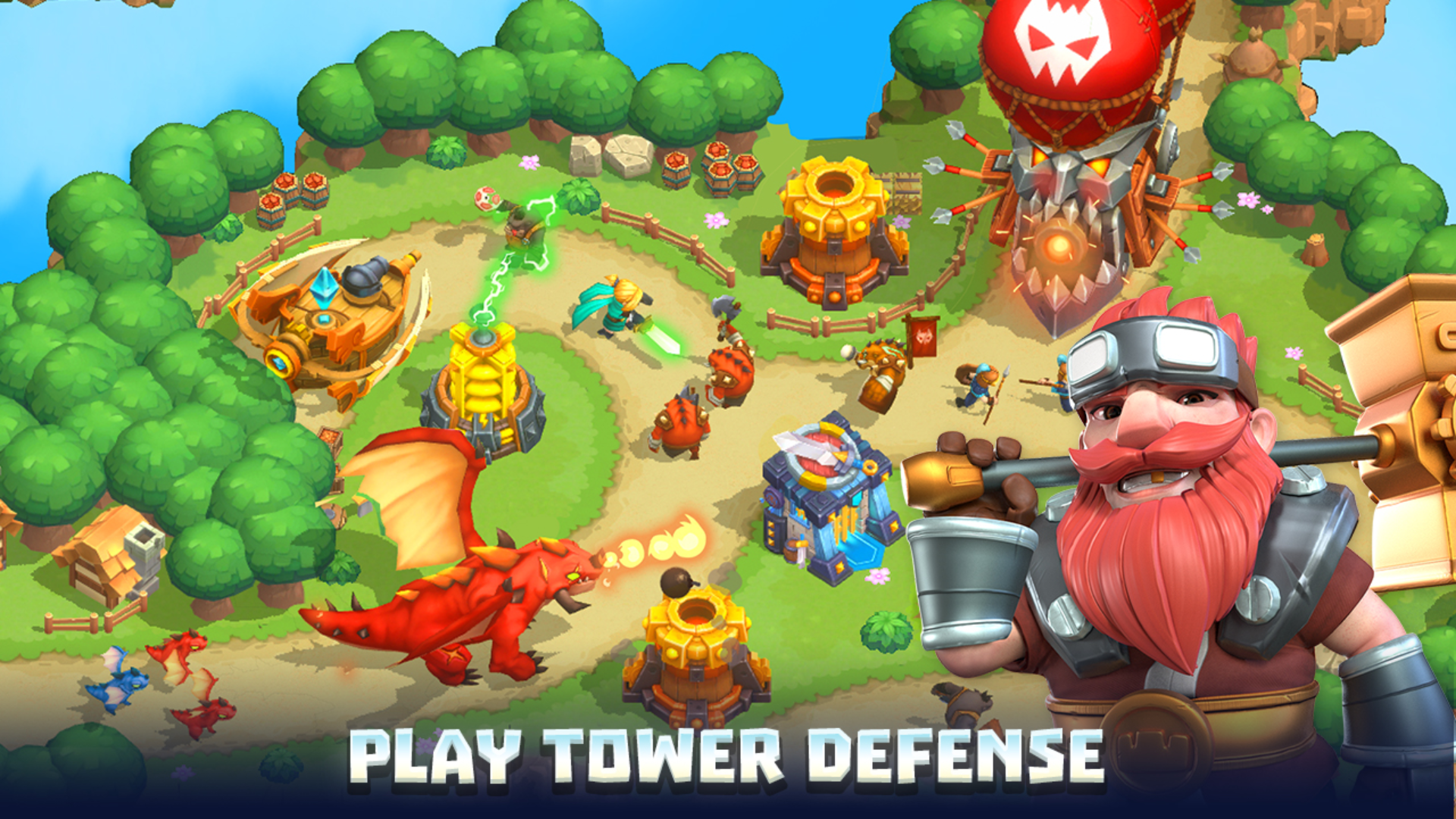 اسکرین شات 2 بازی Wild Sky: Tower Defense TD