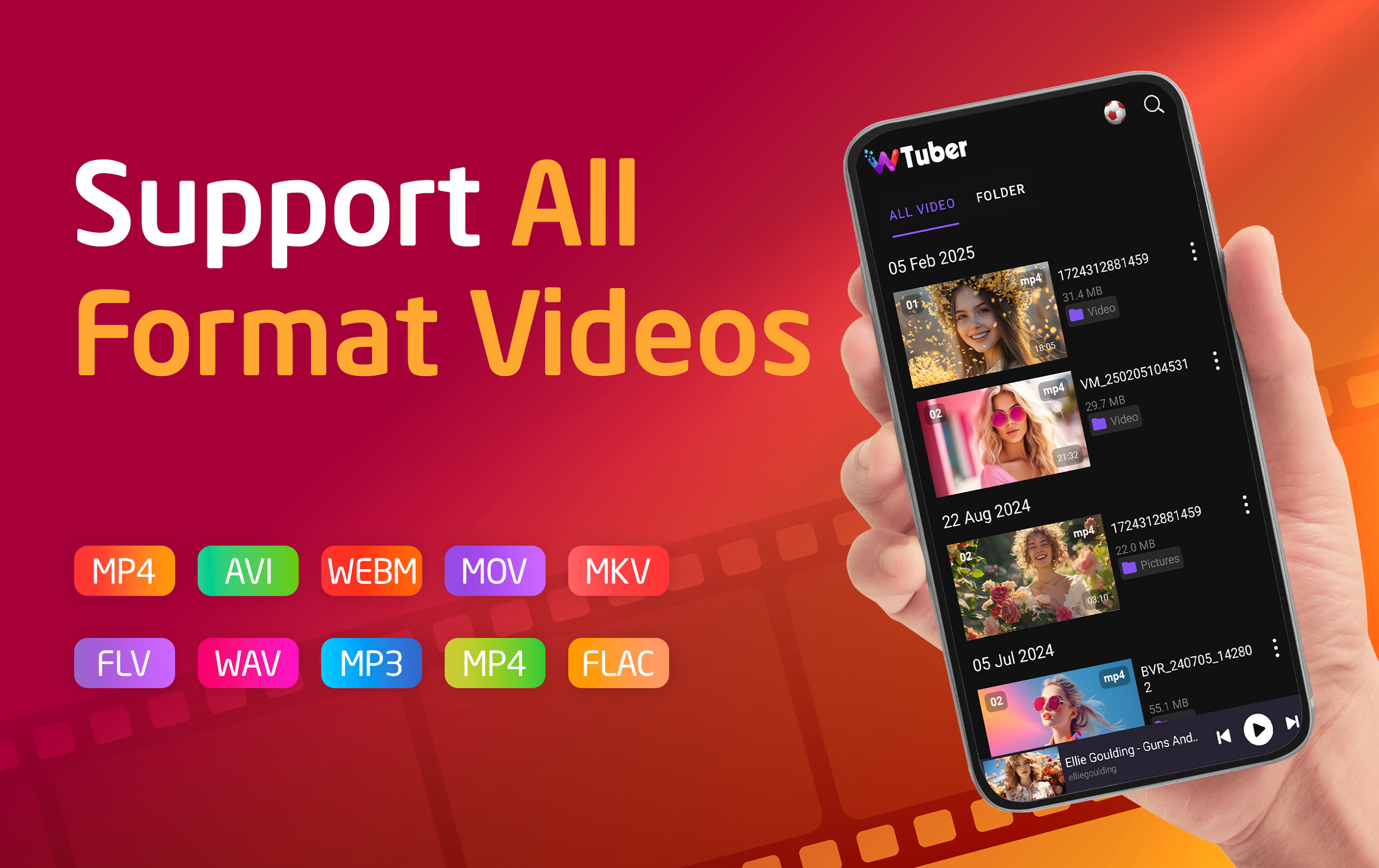 اسکرین شات 1 برنامه Video Player All Format-wTuber
