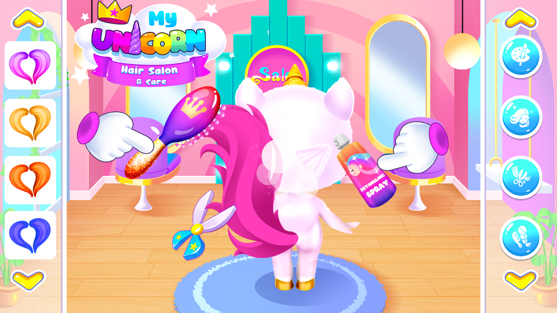 اسکرین شات 8 برنامه My Unicorn Hair Salon and Care