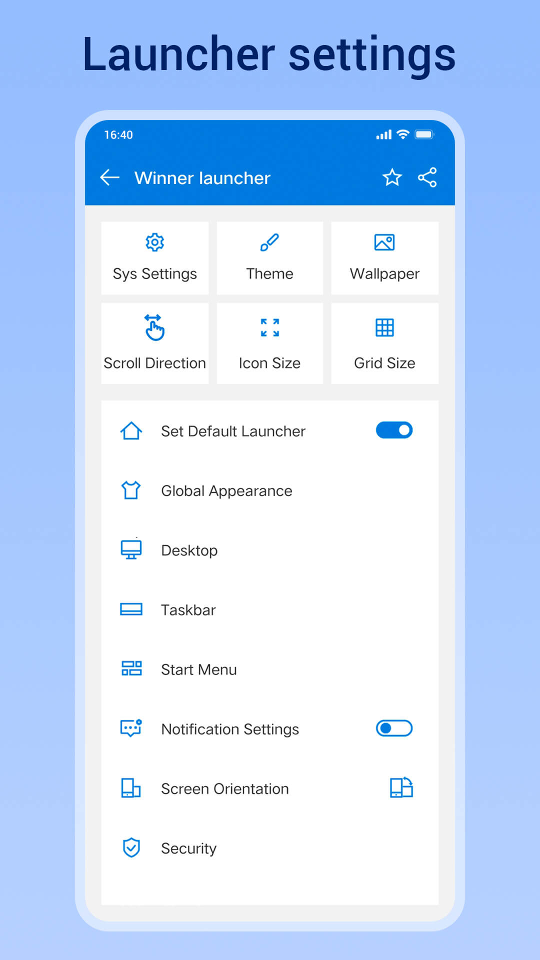 اسکرین شات 8 برنامه Winner Launcher for Windows UE