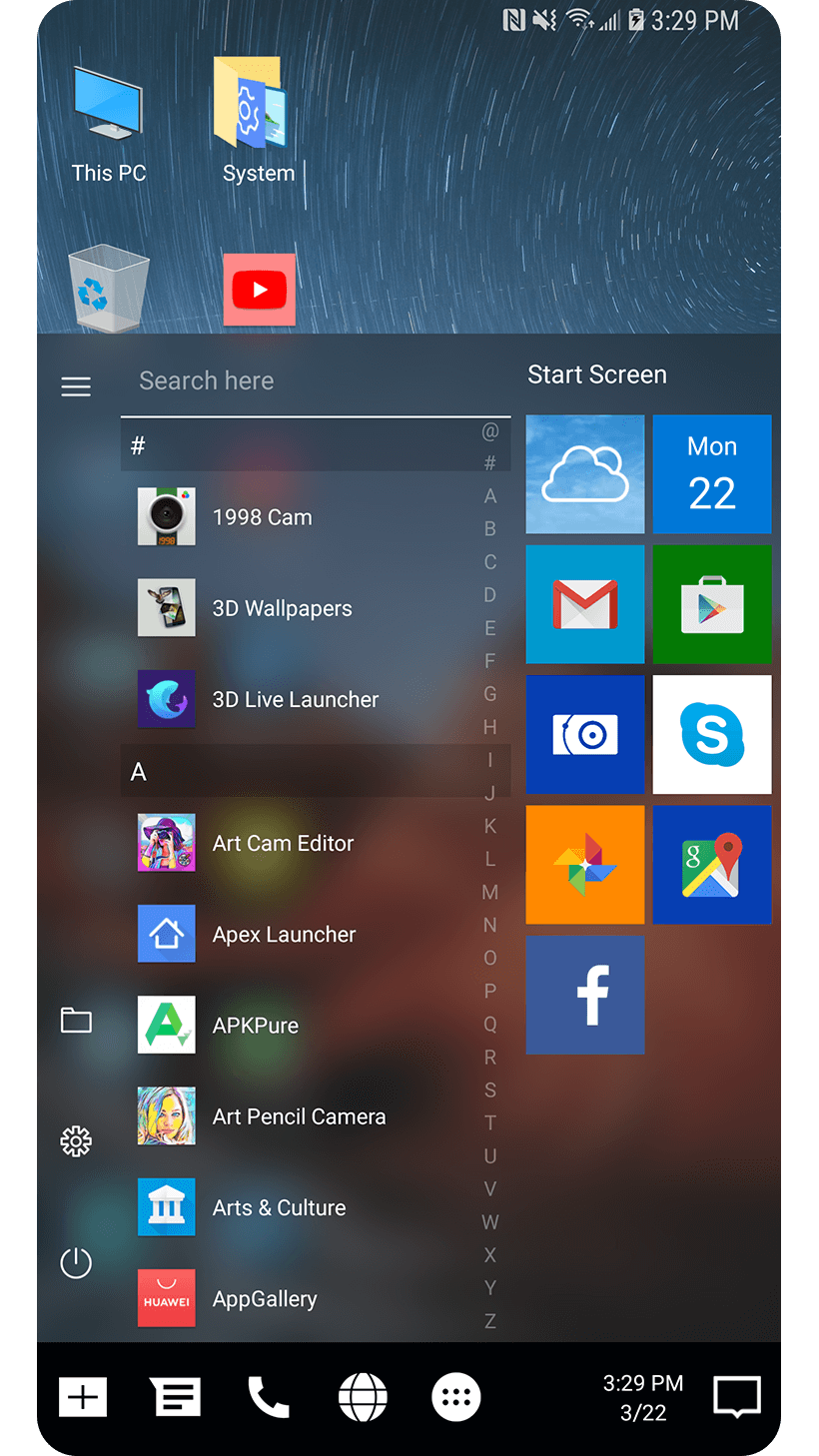اسکرین شات 6 برنامه Winner Launcher for Windows UE