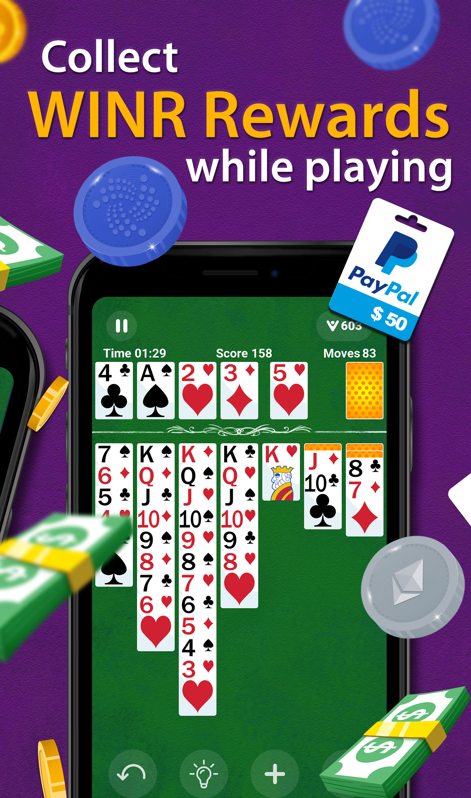 اسکرین شات 2 بازی Solitaire - Make Money