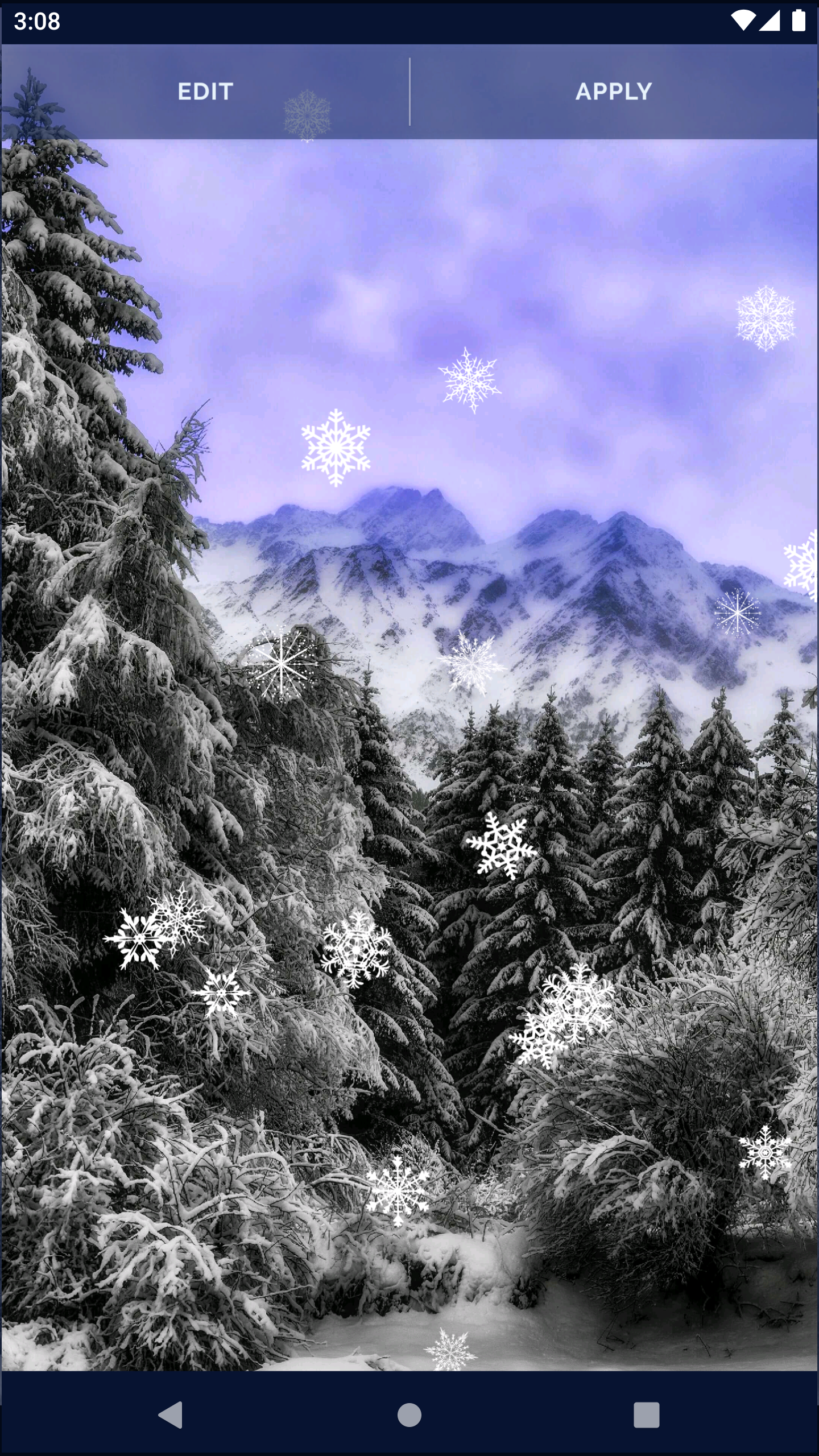 اسکرین شات 4 برنامه White Snow 3D Live Wallpaper