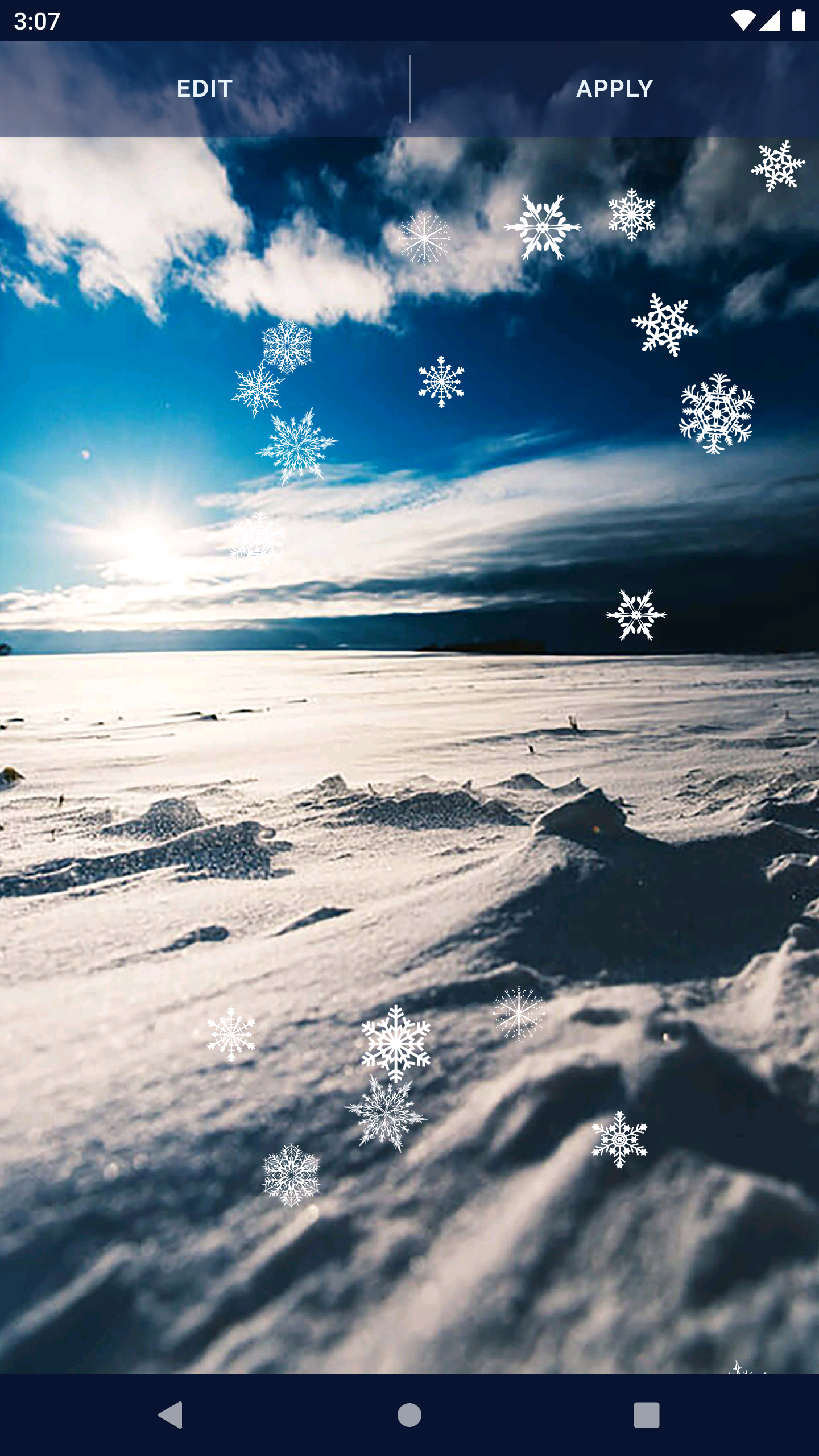 اسکرین شات 7 برنامه White Snow 3D Live Wallpaper