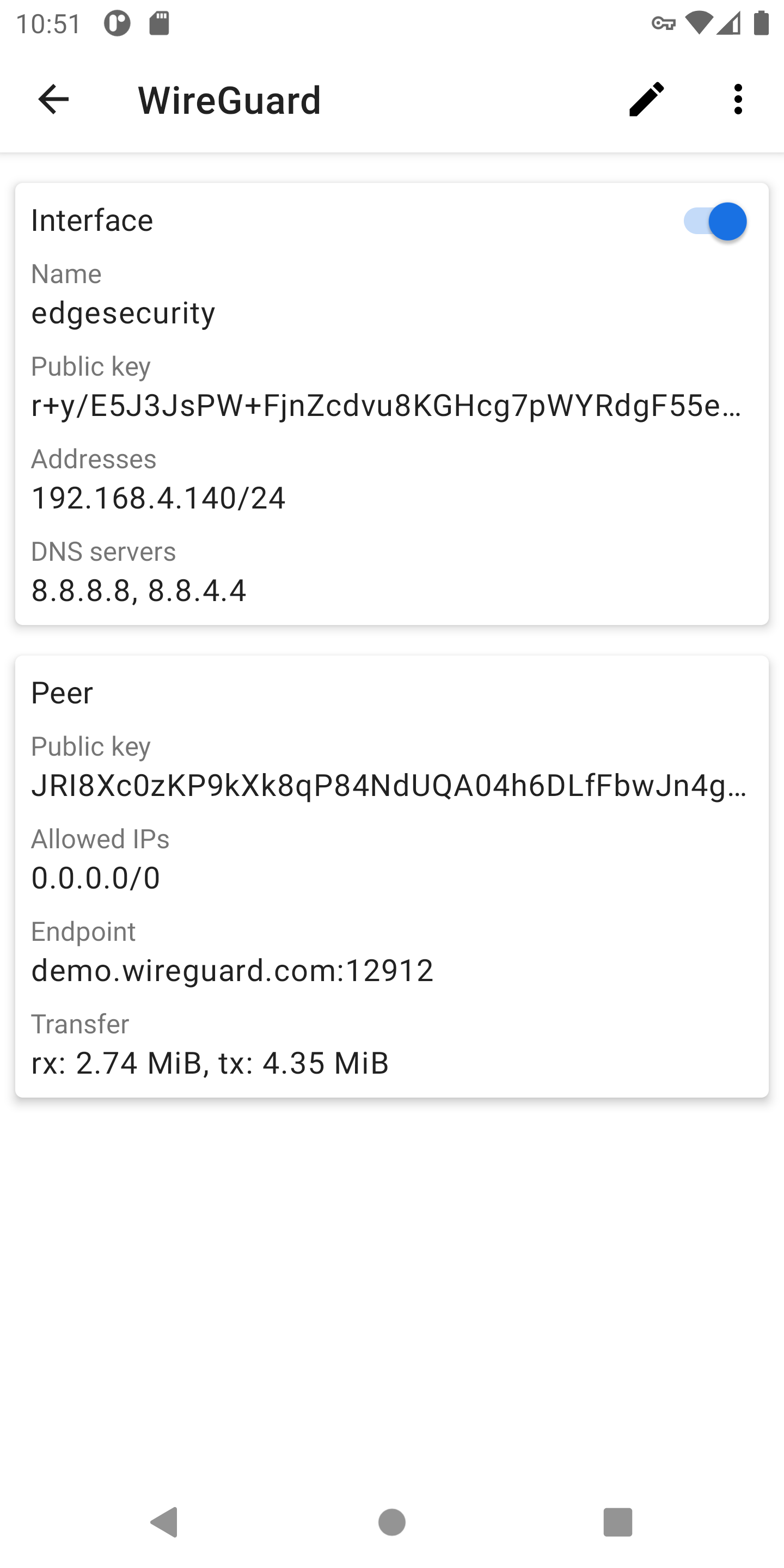 اسکرین شات 2 برنامه WireGuard