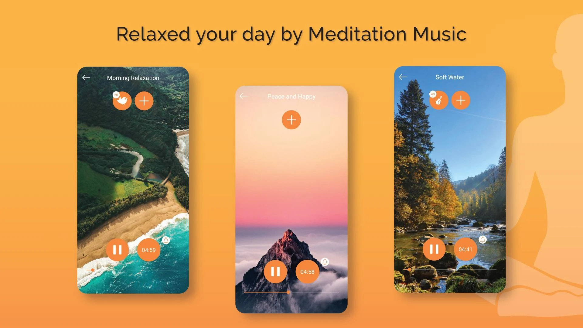 اسکرین شات 1 برنامه Meditation Music - Yoga, Relax