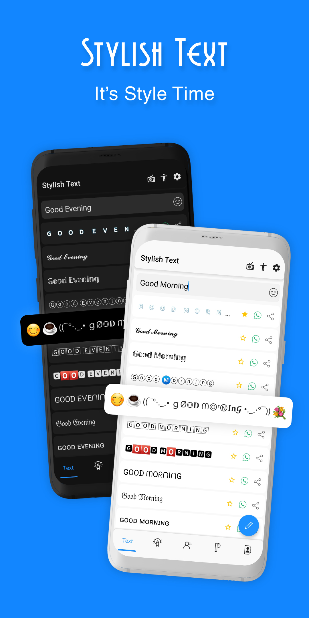 اسکرین شات 1 برنامه Stylish Text, Fonts & Keyboard