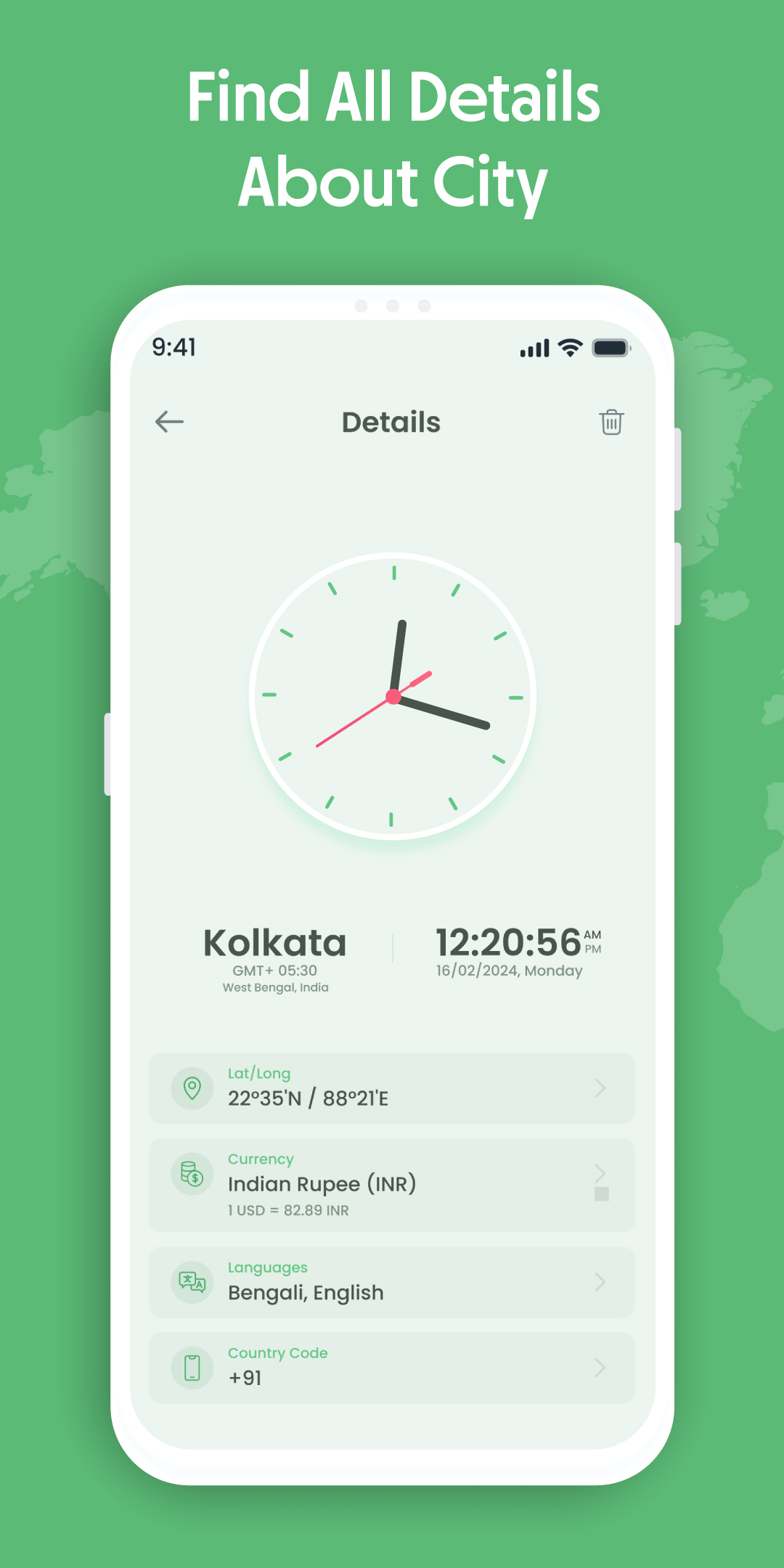 اسکرین شات 4 برنامه World Clock Widget