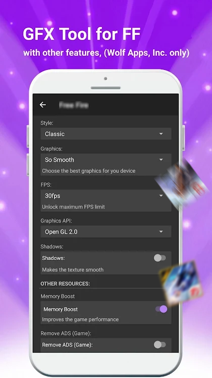 اسکرین شات 5 برنامه Wolf Game Booster & GFX Tool
