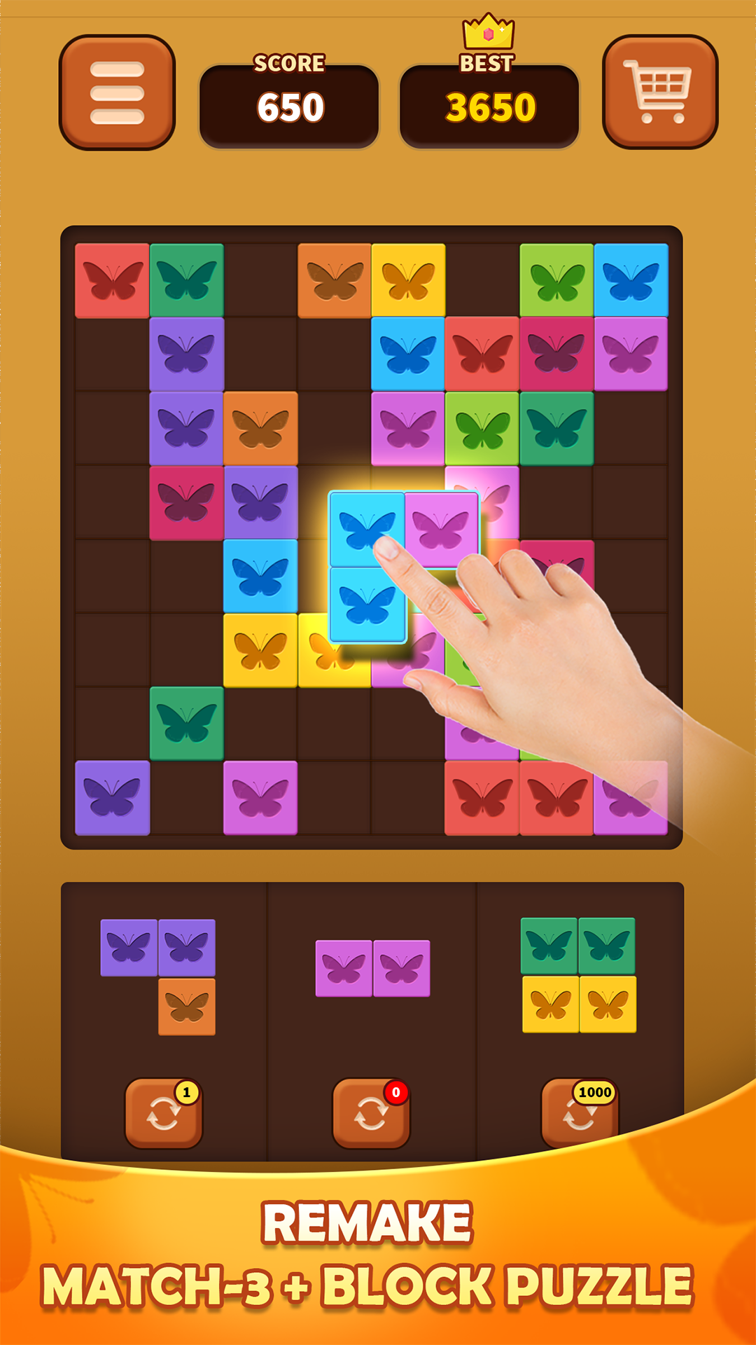 اسکرین شات 1 بازی Triple Butterfly: Block Puzzle