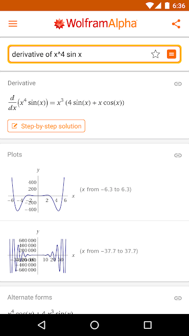 اسکرین شات 5 برنامه WolframAlpha