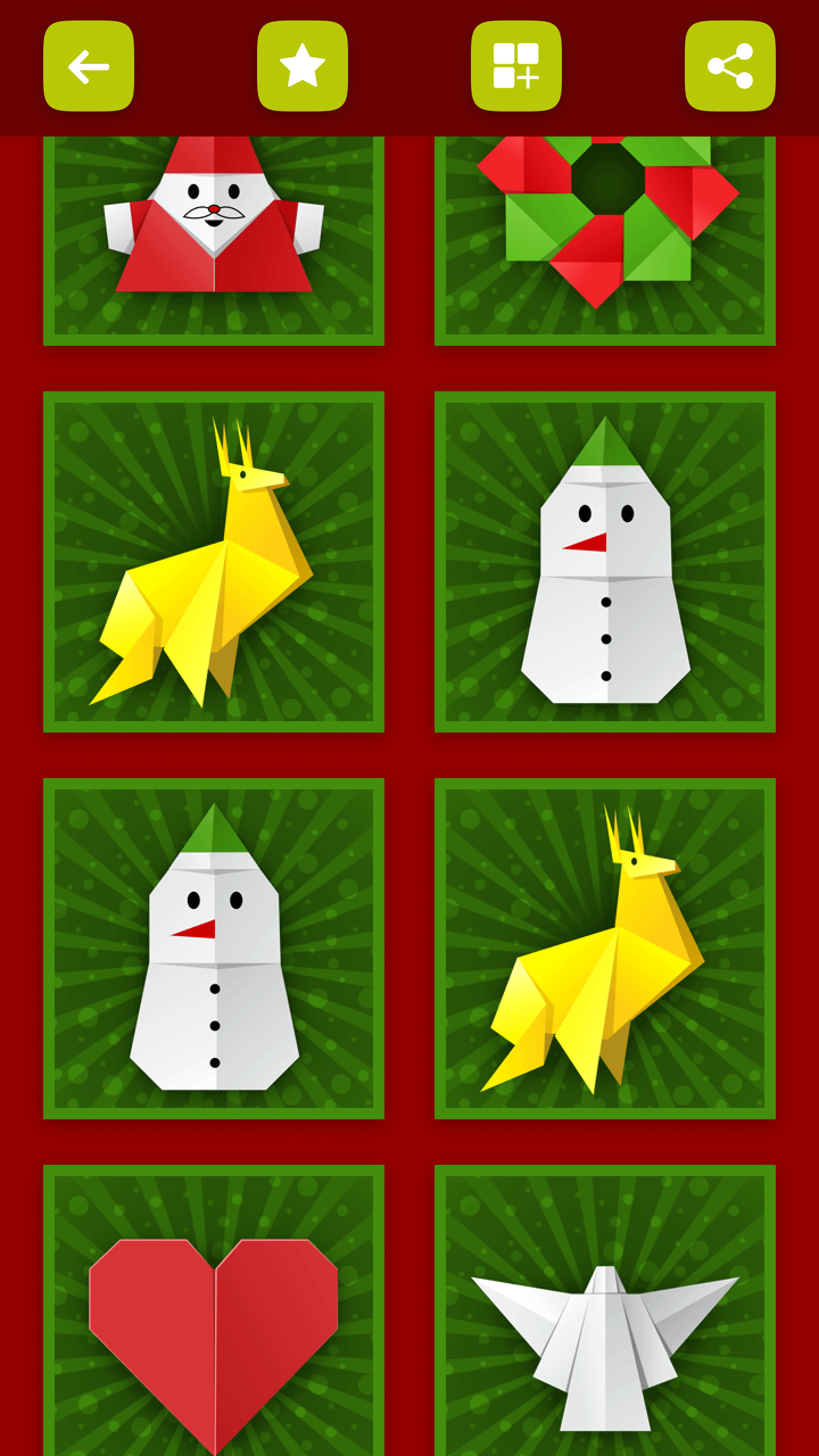 اسکرین شات 3 برنامه Origami Christmas Decorations
