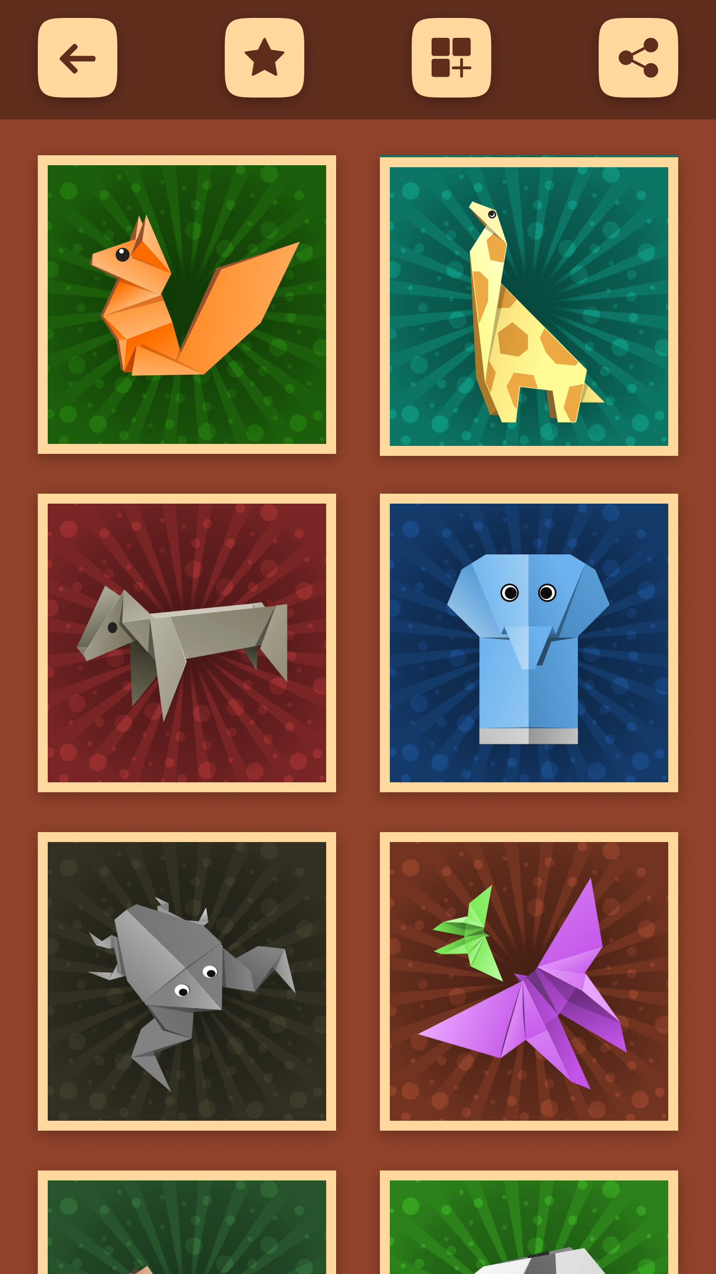 اسکرین شات 2 برنامه Origami Animal Schemes