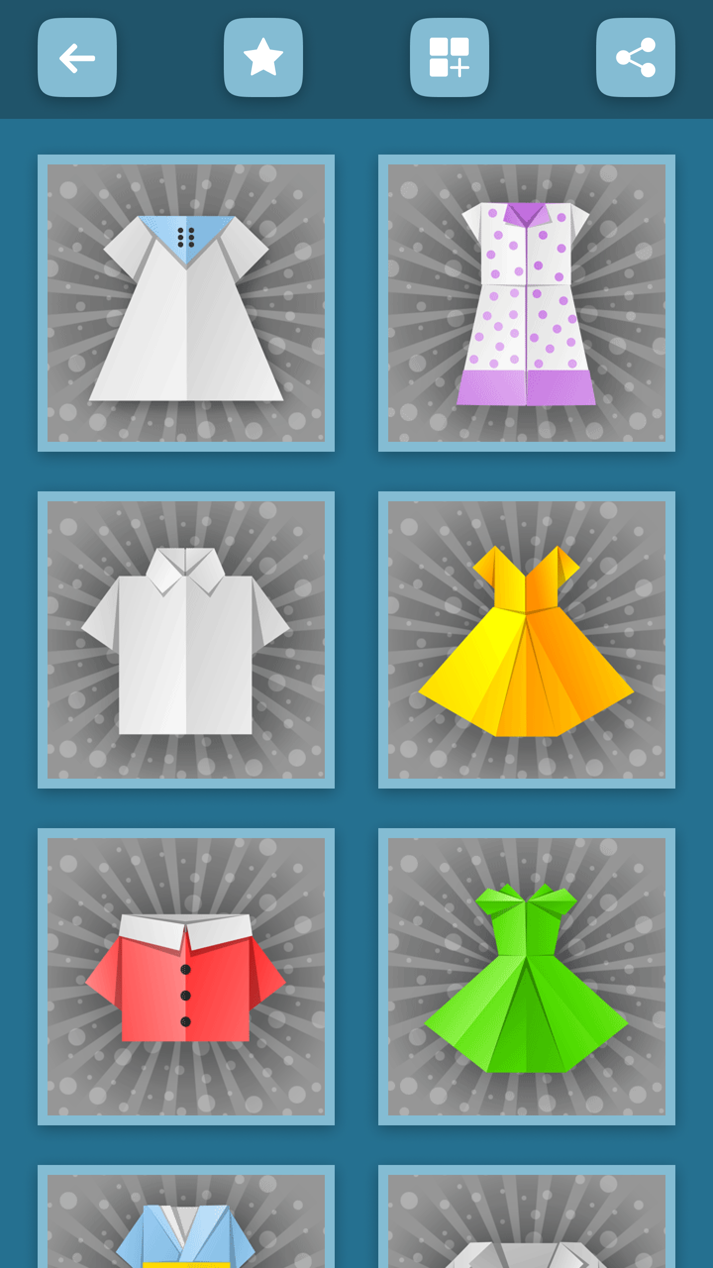 اسکرین شات 3 برنامه Origami Clothes From Paper