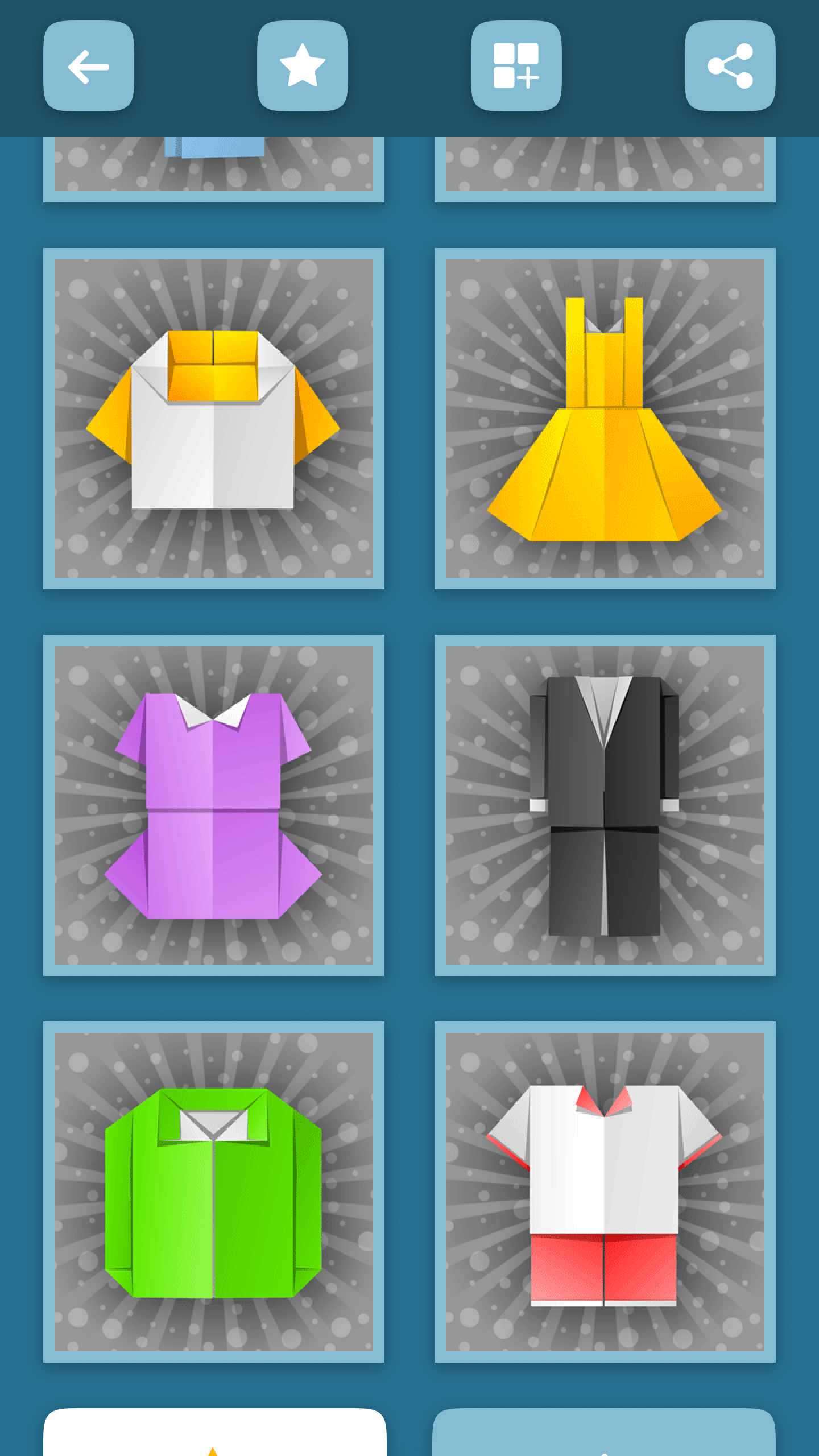اسکرین شات 4 برنامه Origami Clothes From Paper