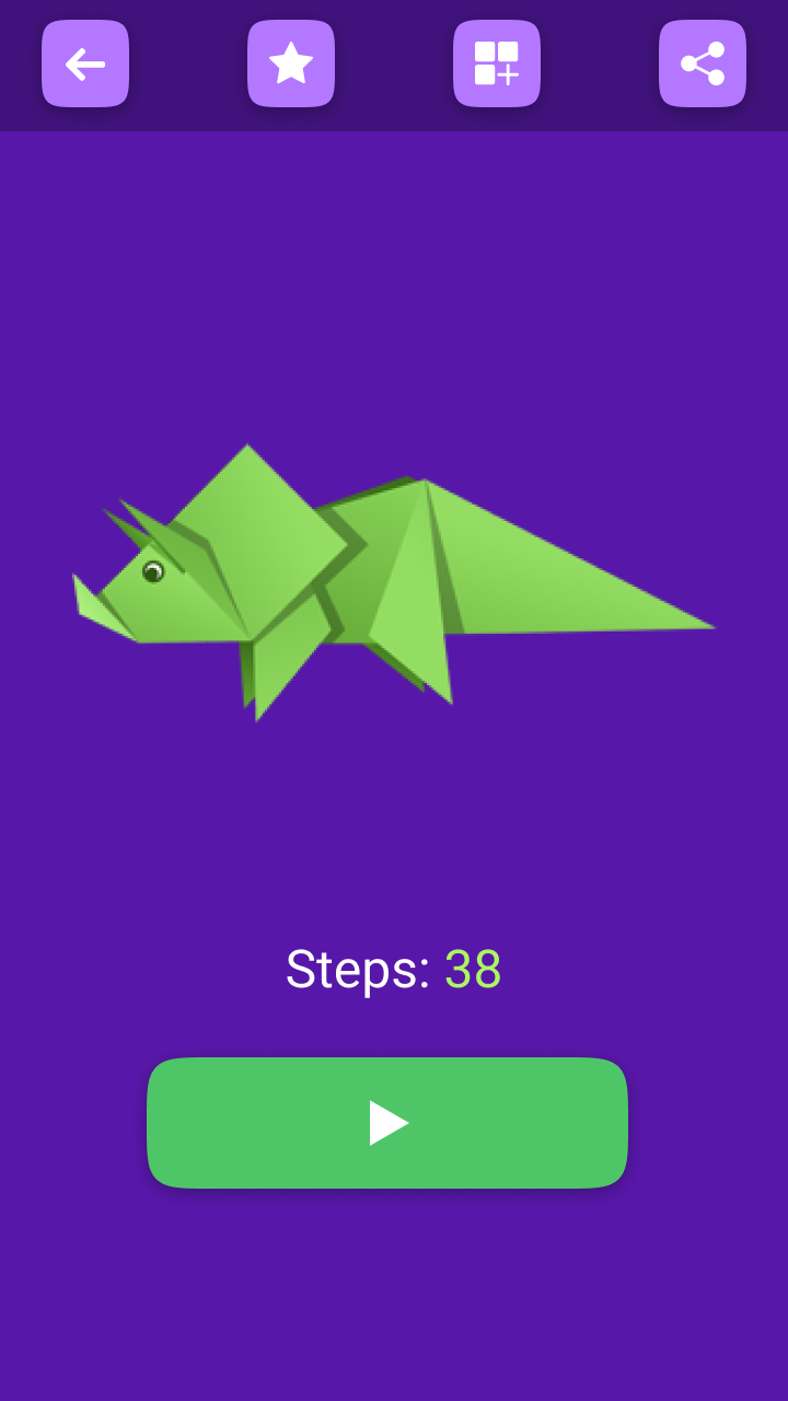 اسکرین شات 5 برنامه Origami Dinosaurs And Dragons